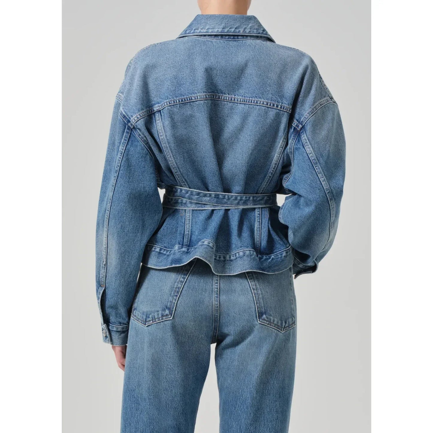 LEELA BELTED DENIM JACKET