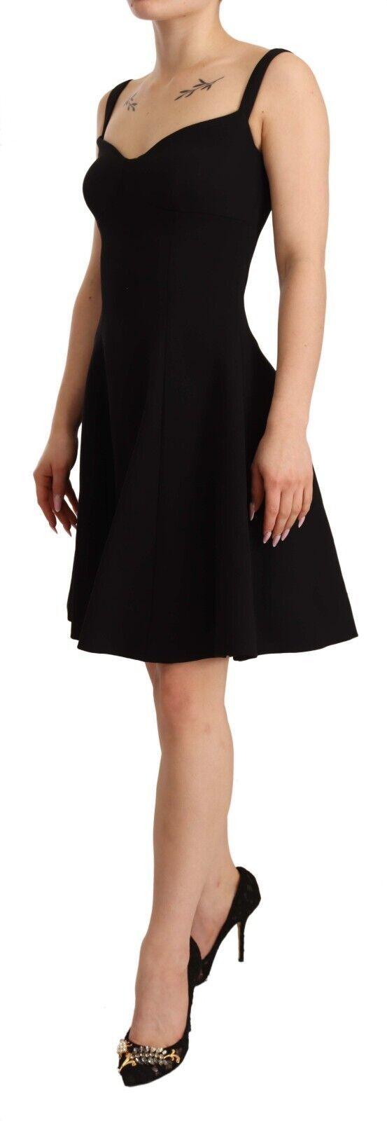 Dolce & Gabbana Elegant A-Line Sheath Dress in Black