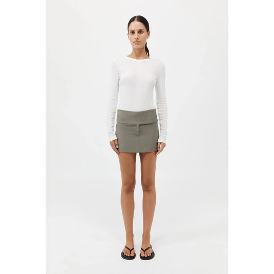 WIDE WAISTBAND MINI SKIRT