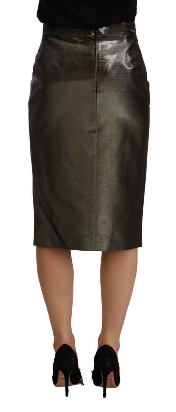 GF Ferre Chic High Waist Pencil Midi Skirt