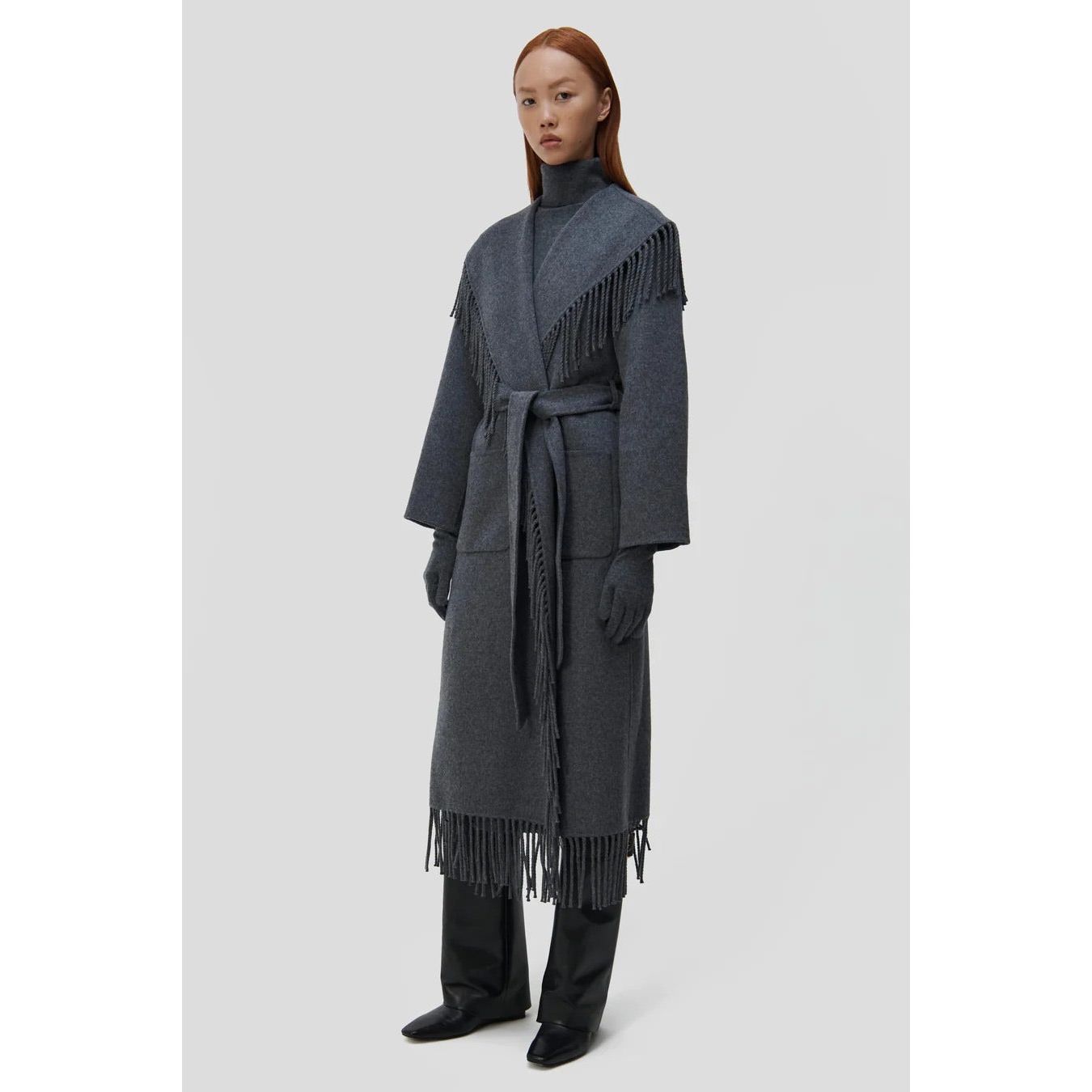 CARRIE FRINGE ROBE COAT