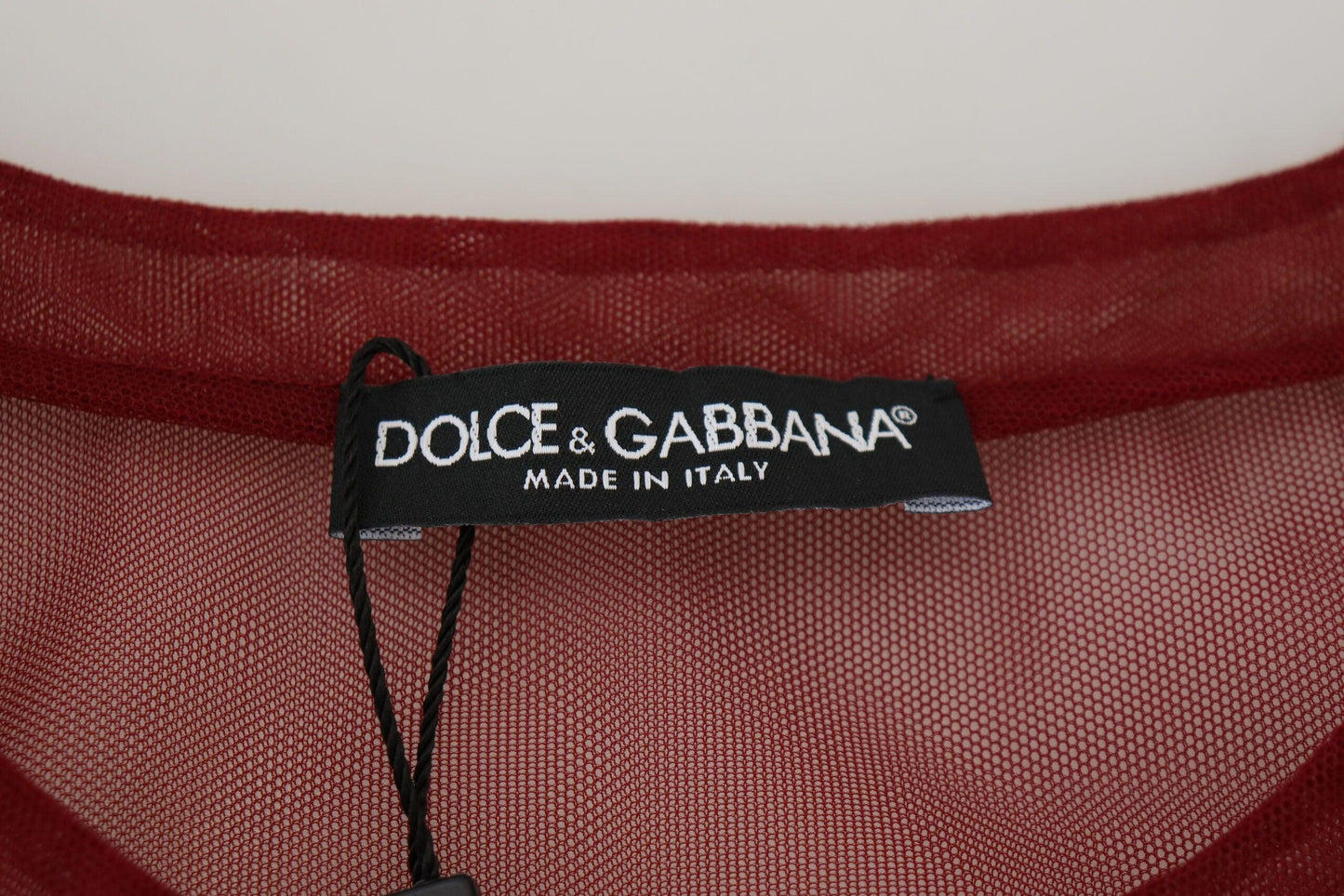 Dolce & Gabbana Maroon Mini Shift Dress - Italian Elegance