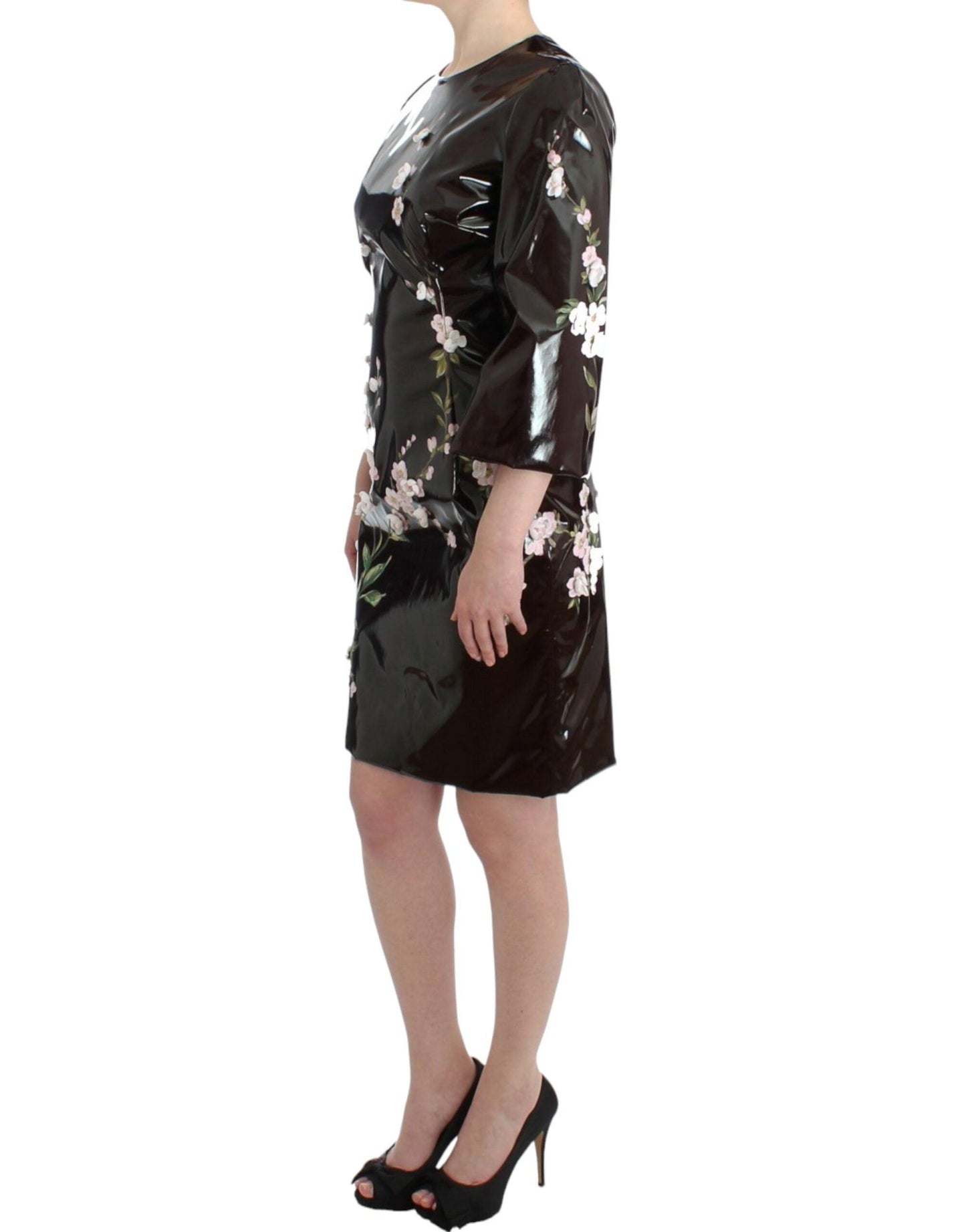 Dolce & Gabbana Elegant Floral Embellished Shift Dress