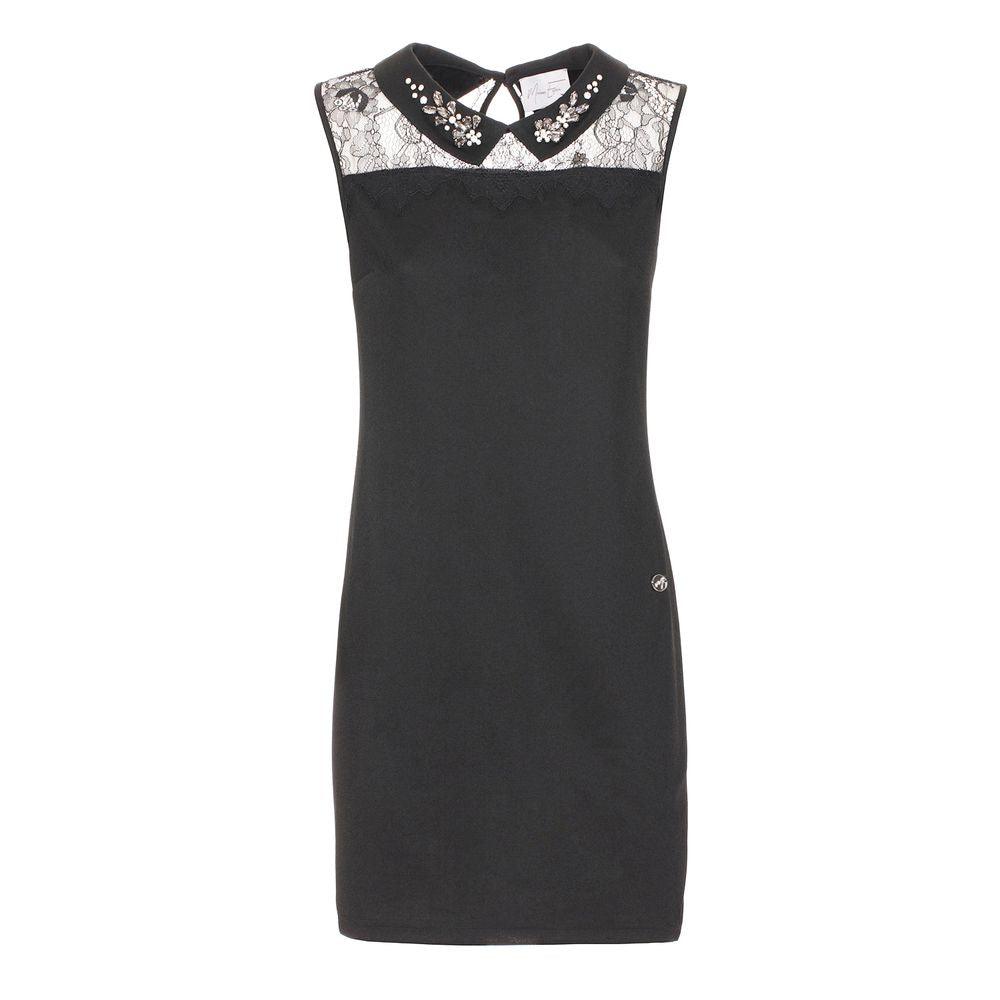 Maison Espin Black Polyester Women Dress