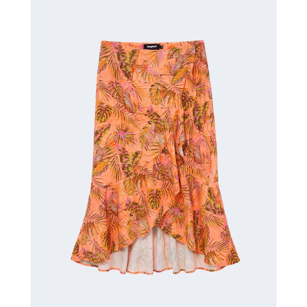 Desigual Orange Viscose Skirt