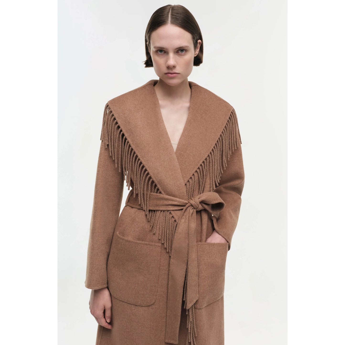 CARRIE FRINGE ROBE COAT