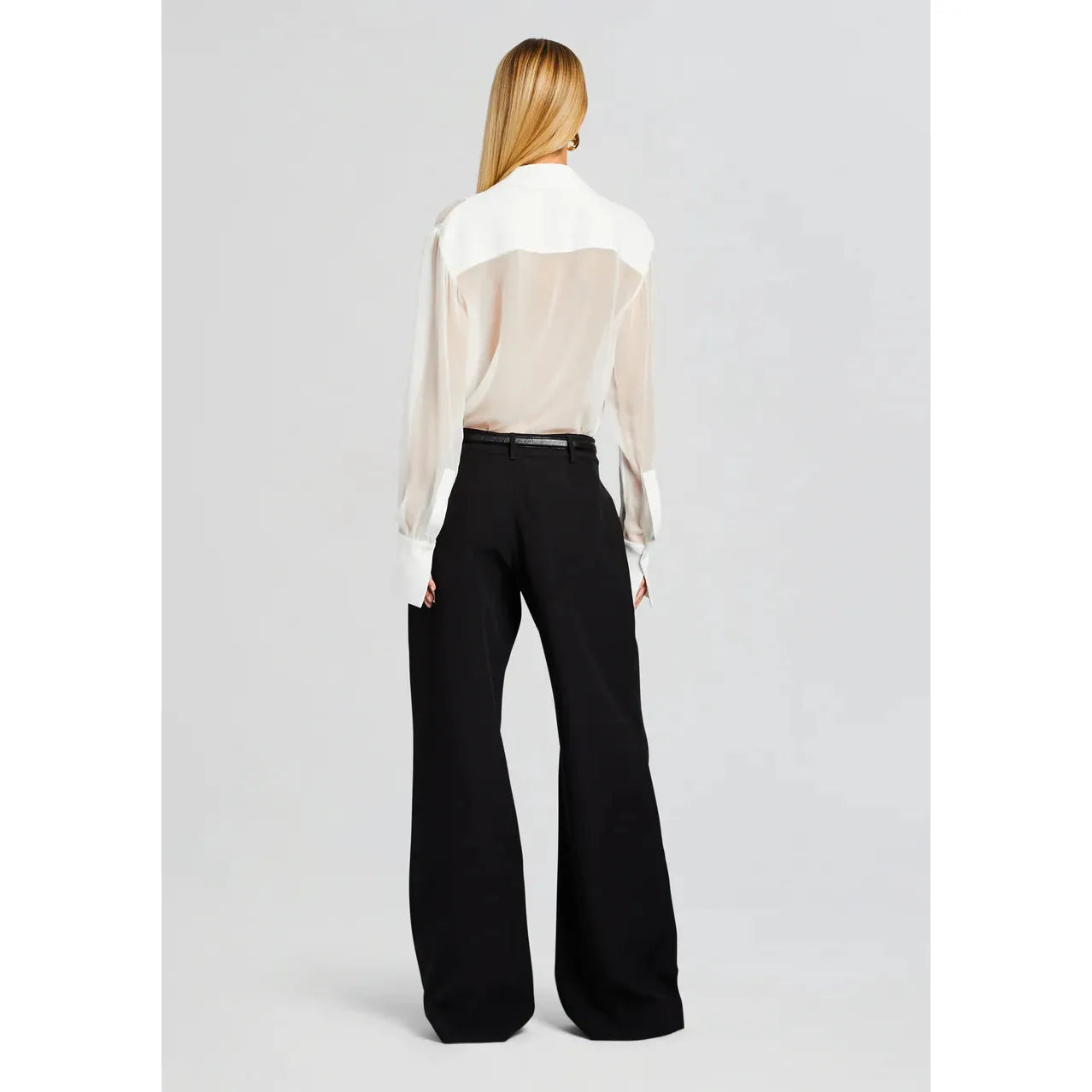 MEGHAN PANELLED SILK BLOUSE