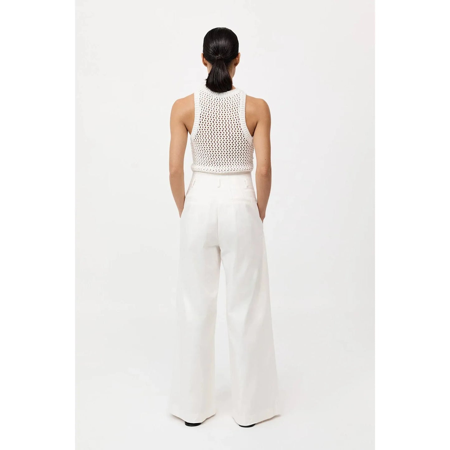 COTTON PAPERBAG WAIST TROUSERS