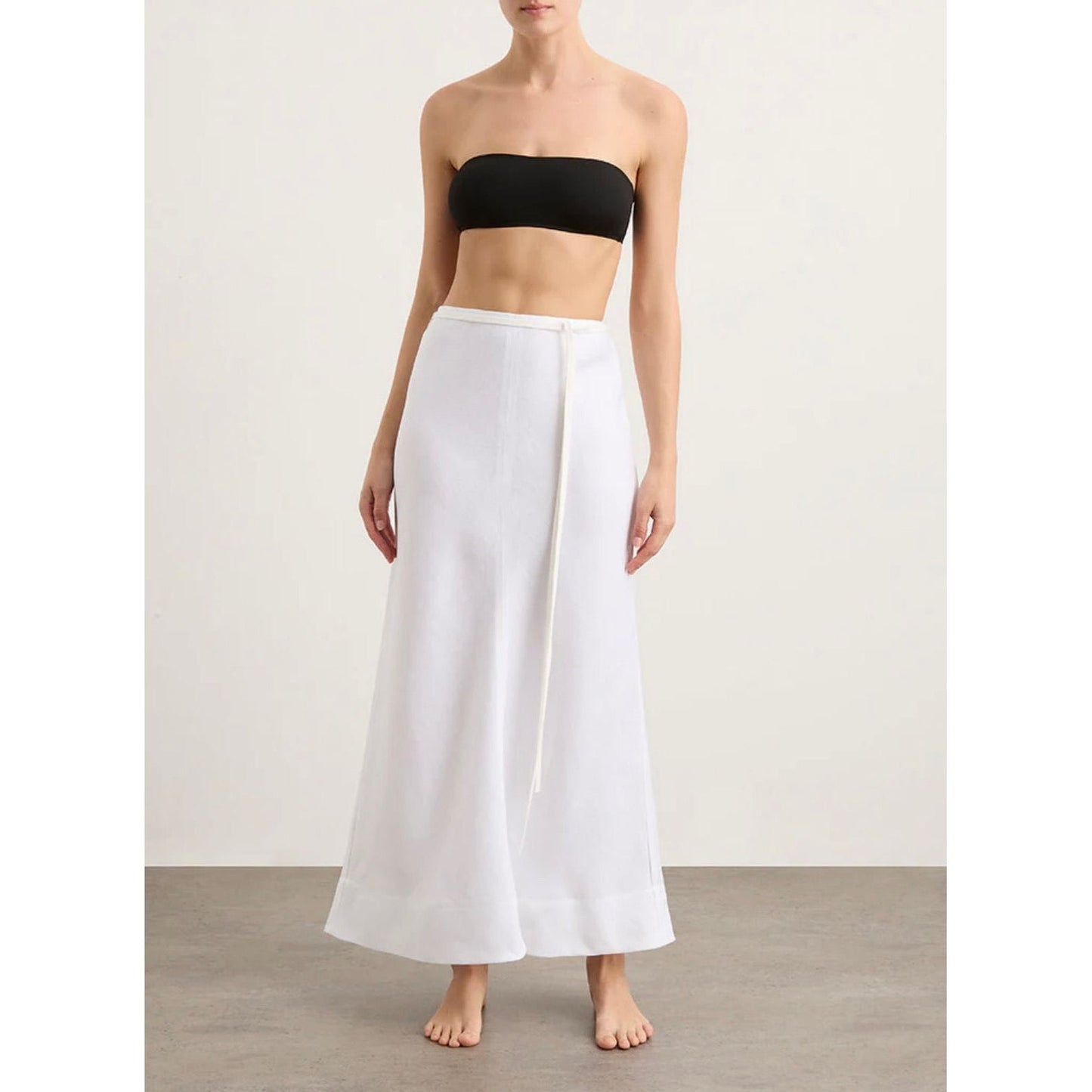 DELPHI BIAS CUT LINEN MAXI SKIRT