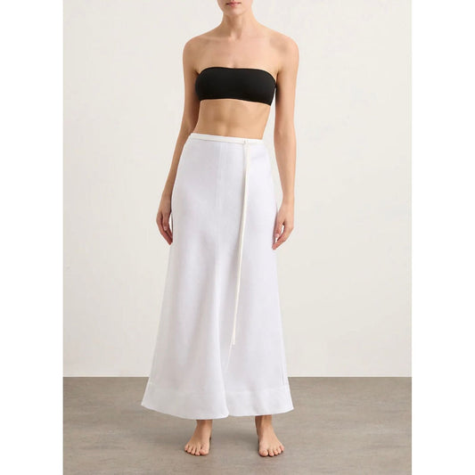 DELPHI BIAS CUT LINEN MAXI SKIRT