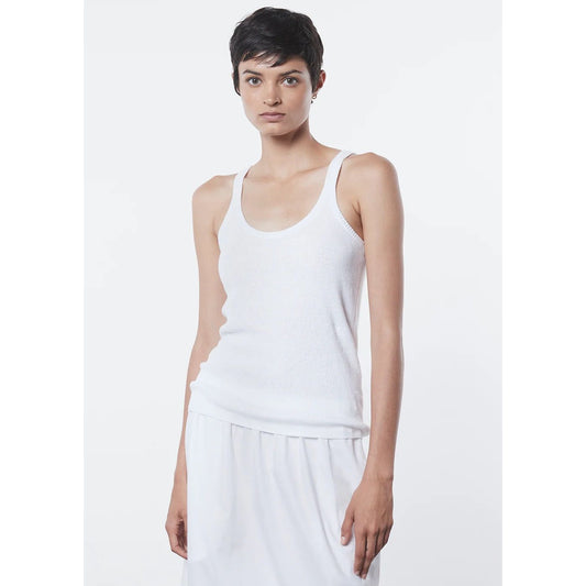 LINEN KNIT STRAPPY TANK