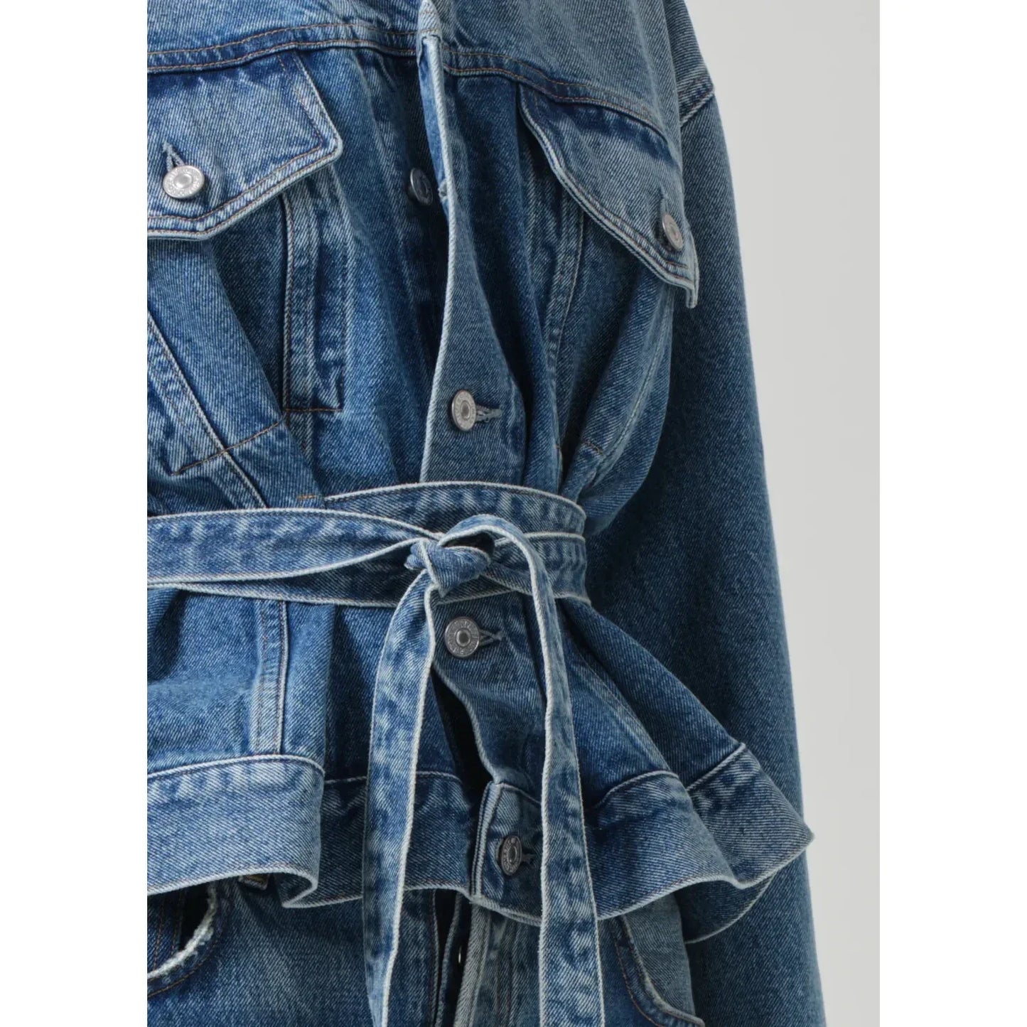 LEELA BELTED DENIM JACKET