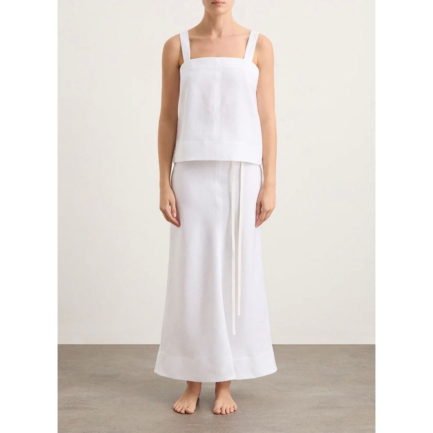 DELPHI BIAS CUT LINEN MAXI SKIRT