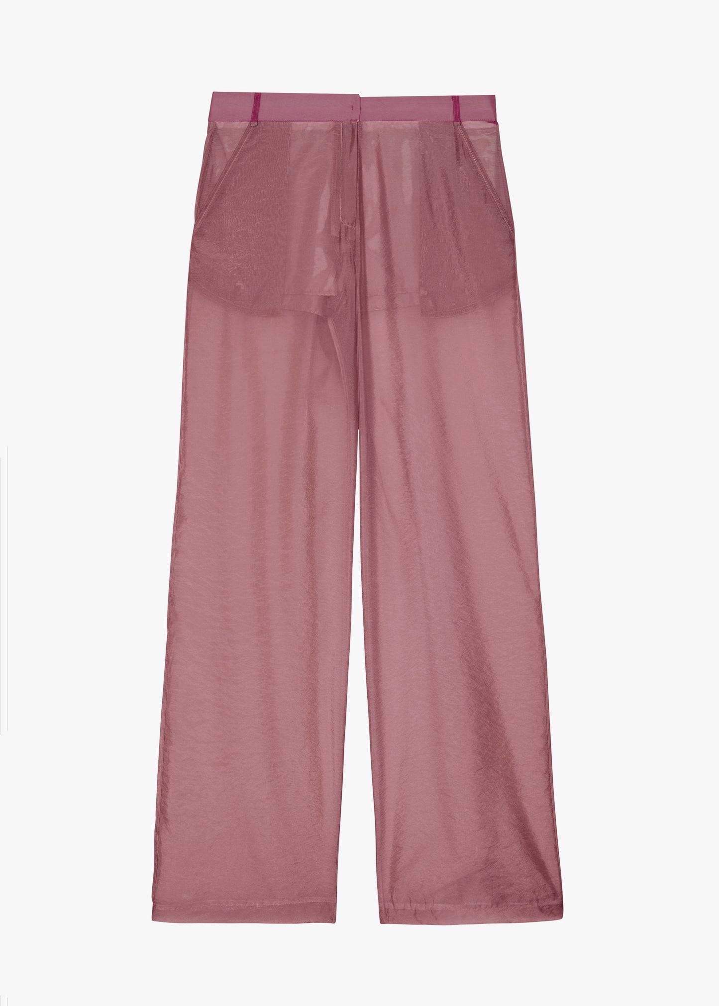 Abra Sheer Trousers - Burgundy