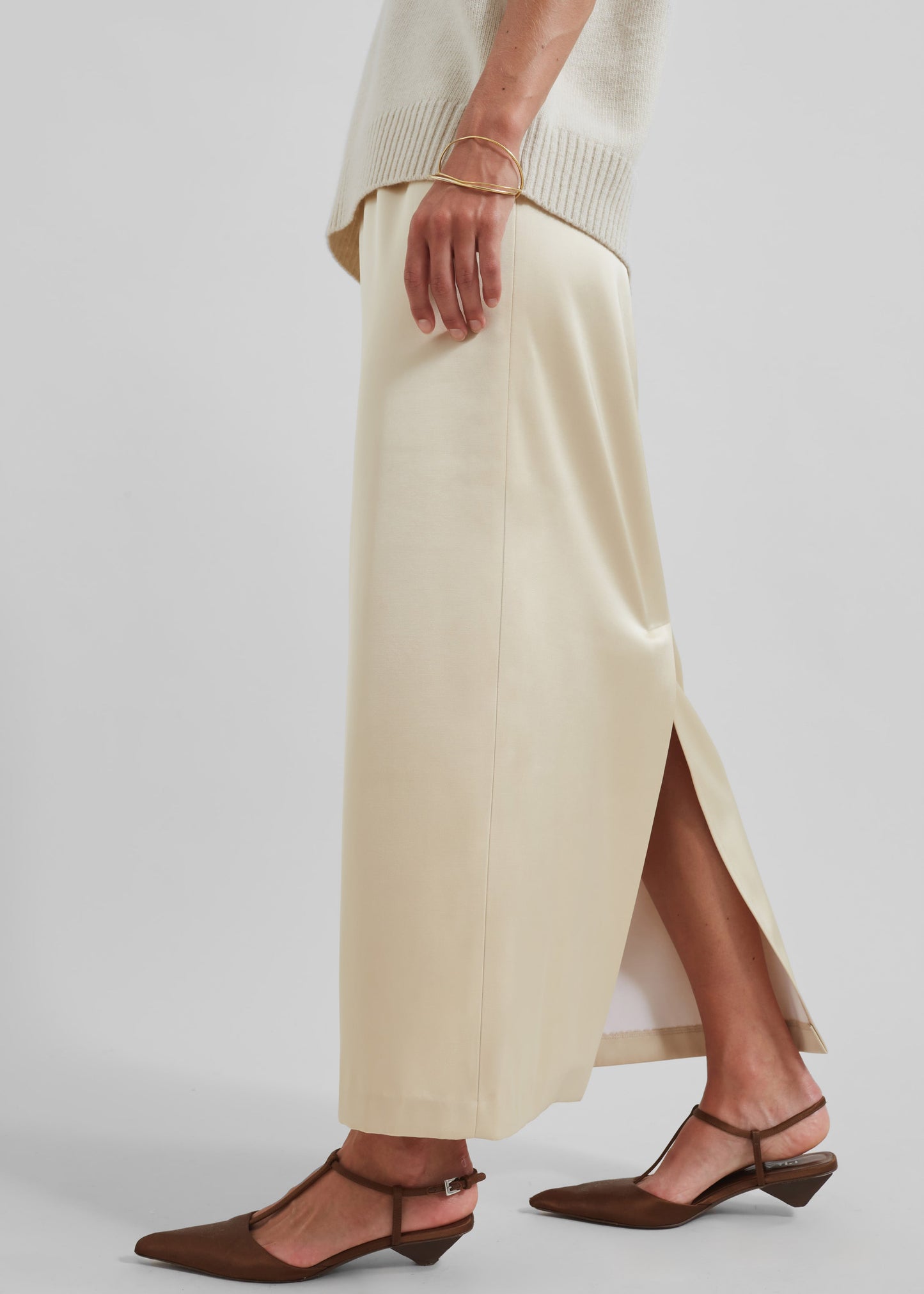 Adriana Midi Skirt - Beige