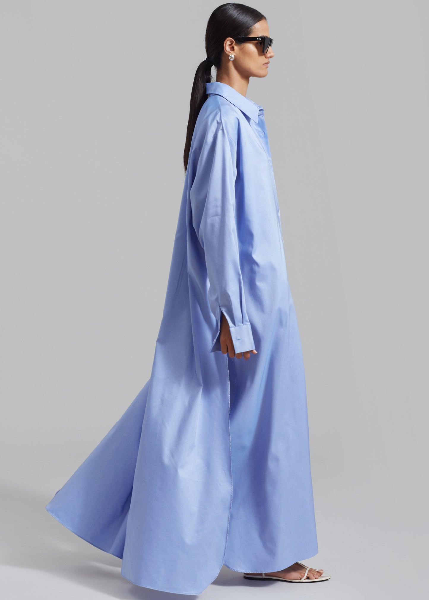 Avery Shirt Dress - Blue