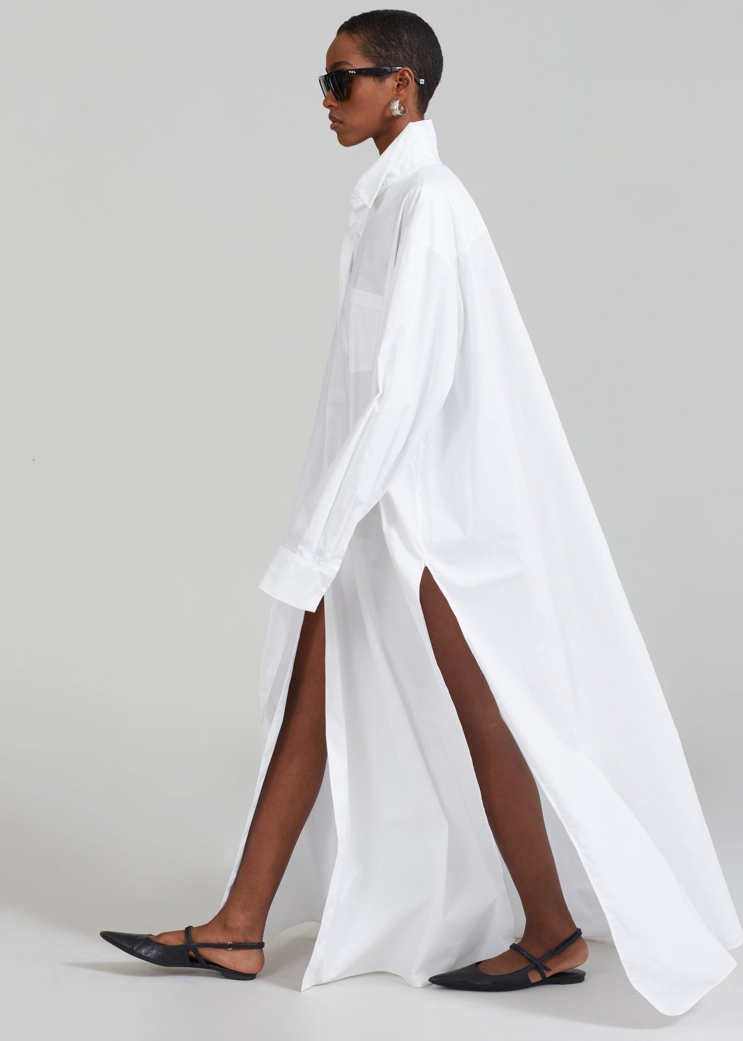 Avery Shirt Dress - White