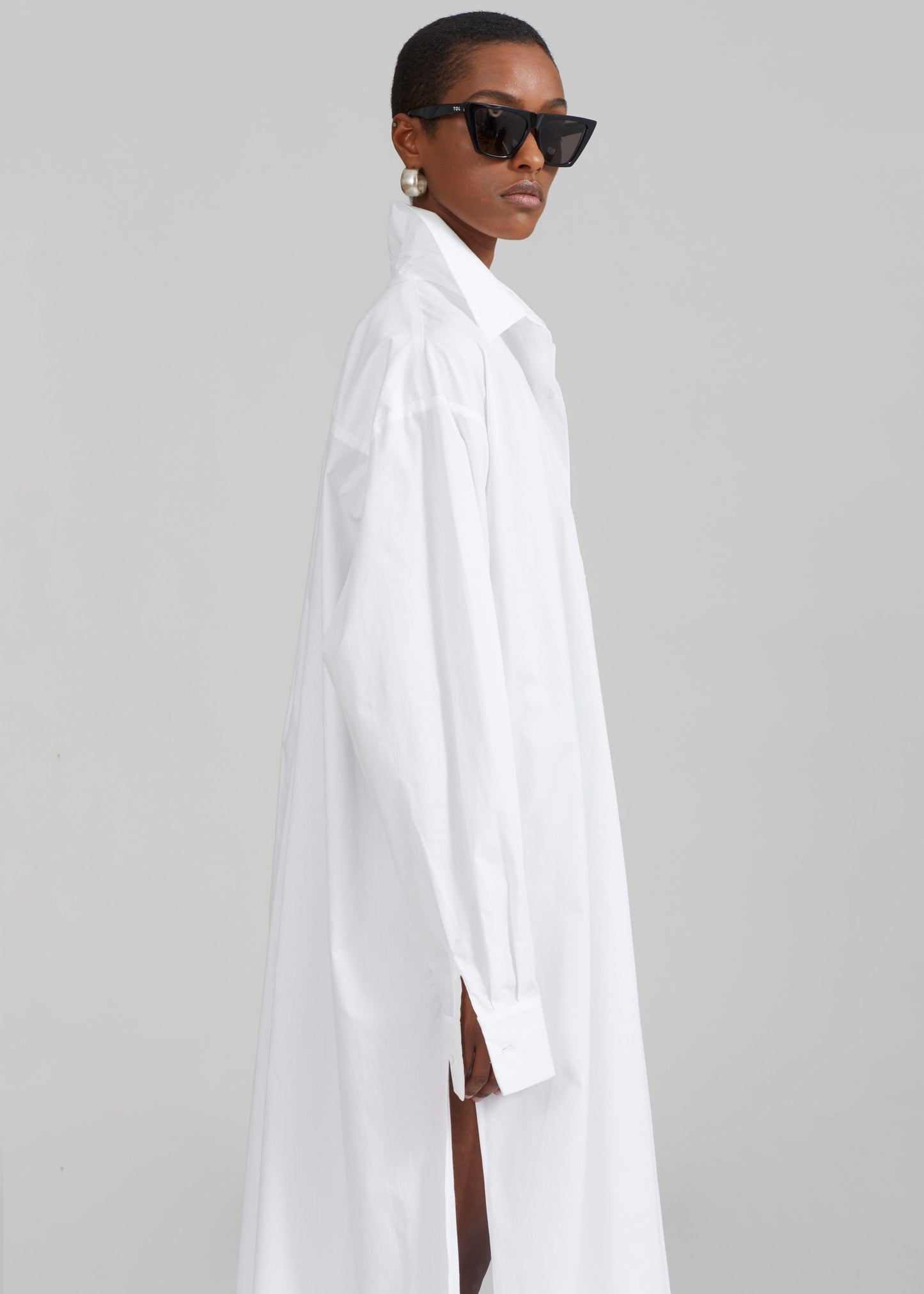 Avery Shirt Dress - White