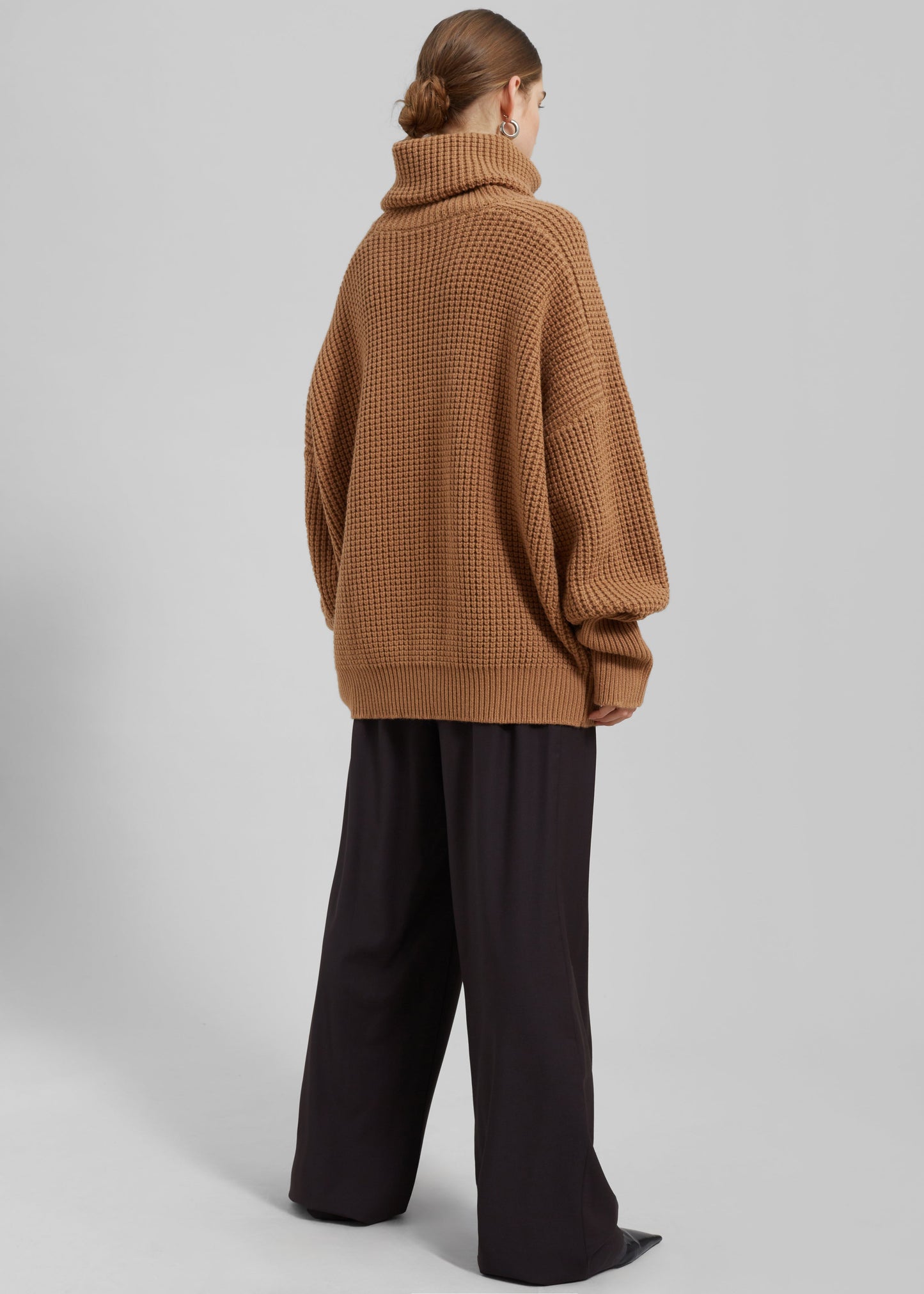 Bex Wool Hooded Turtleneck - Camel