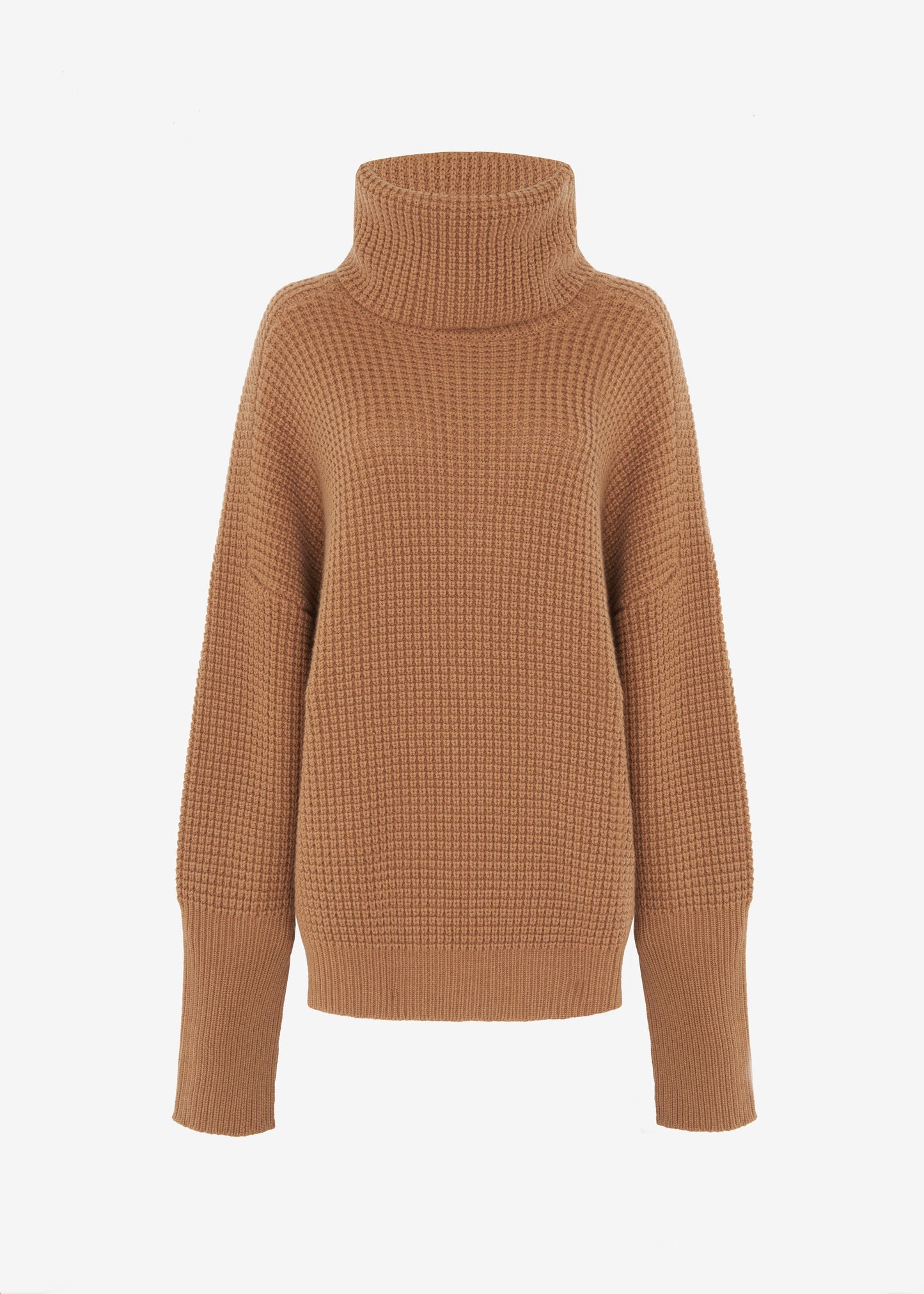 Bex Wool Hooded Turtleneck - Camel