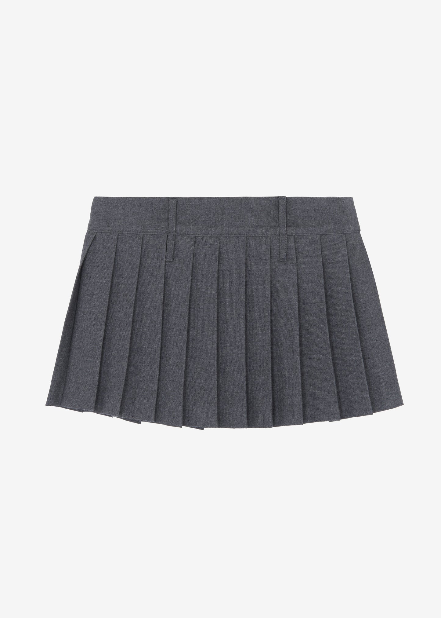 Blake Mini Pleated Skirt - Dark Grey Melange