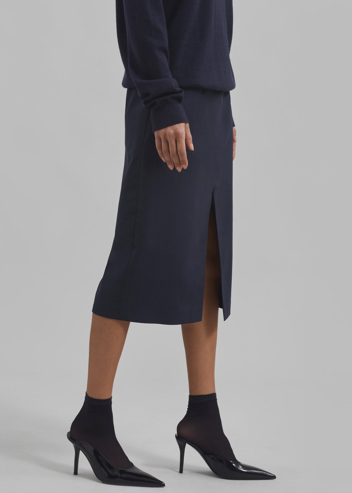 Brooklyn Midi Skirt - Navy