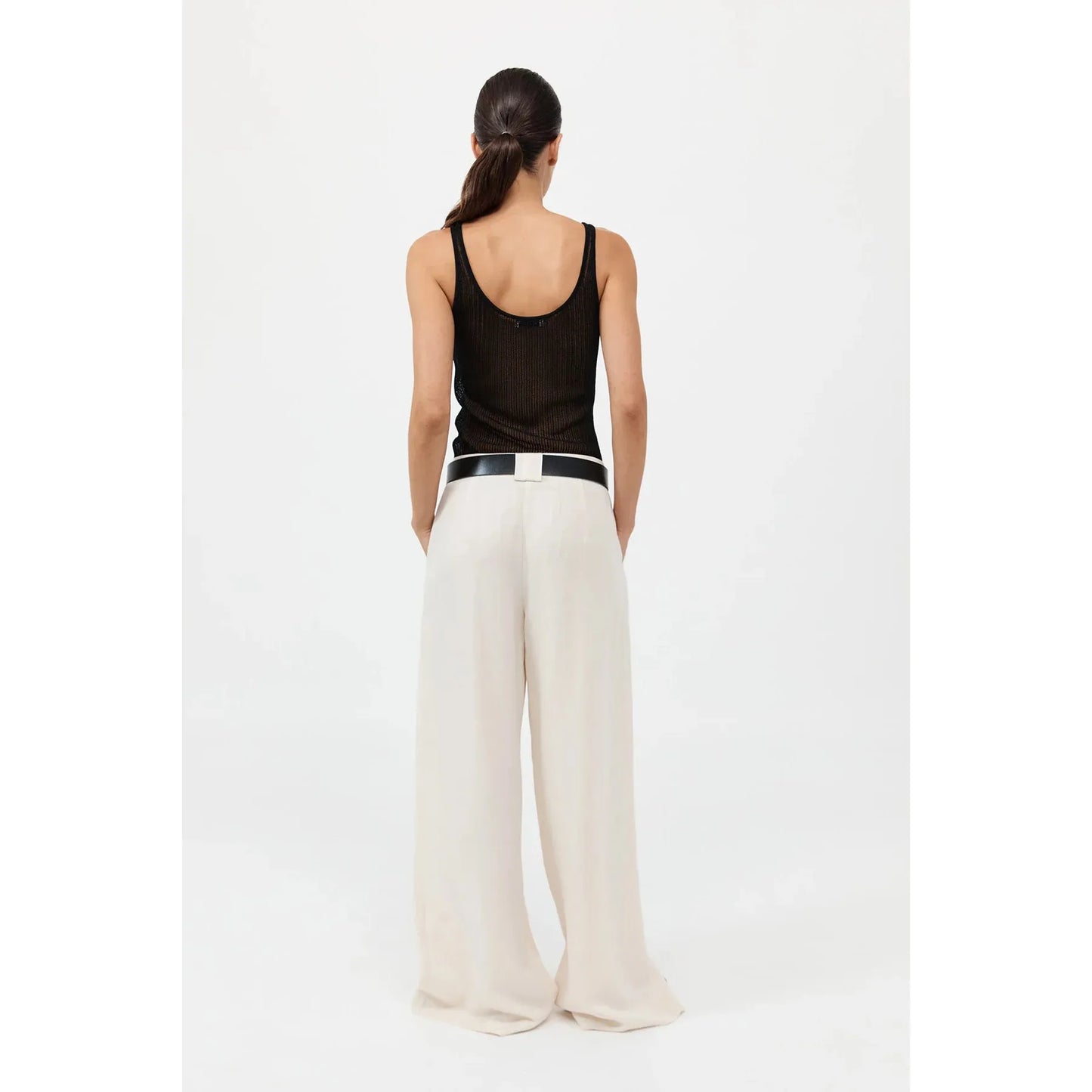 WIDE LEG PLEAT PANTS