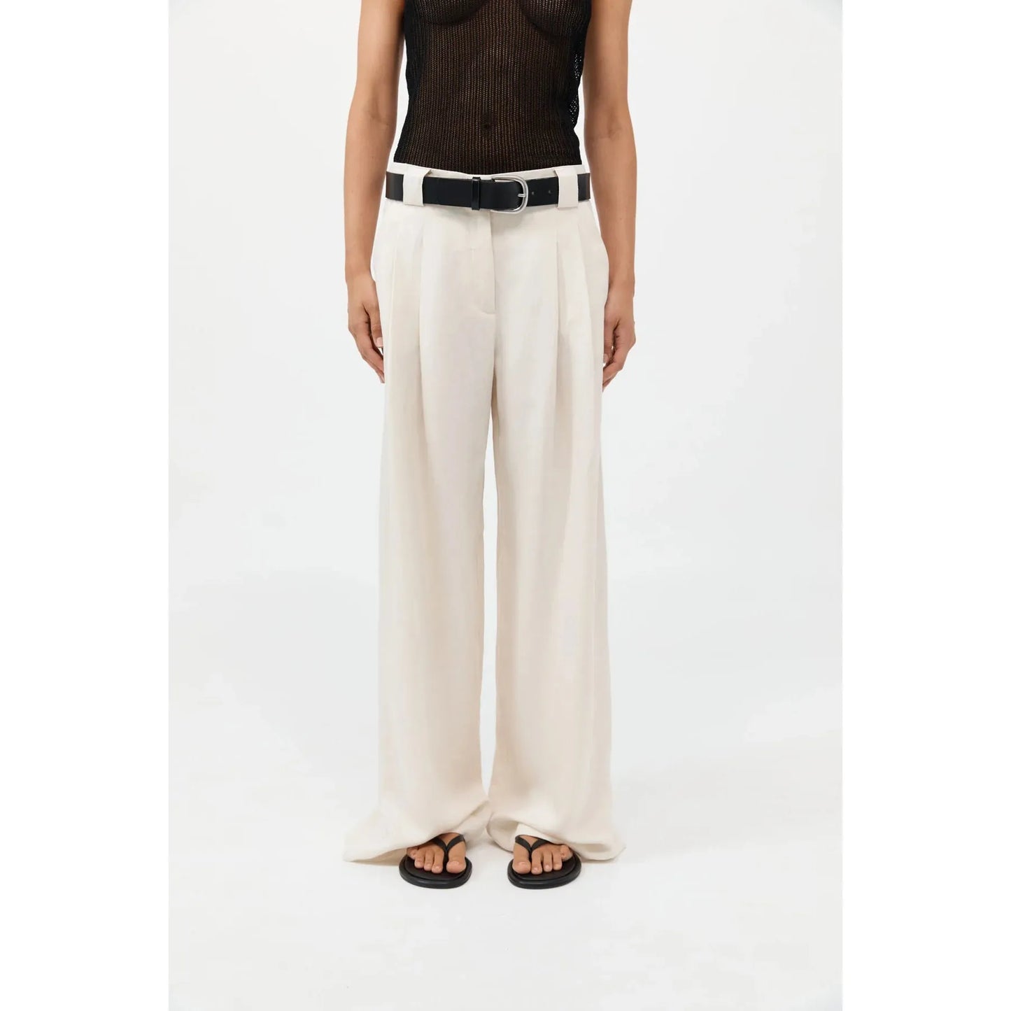 WIDE LEG PLEAT PANTS