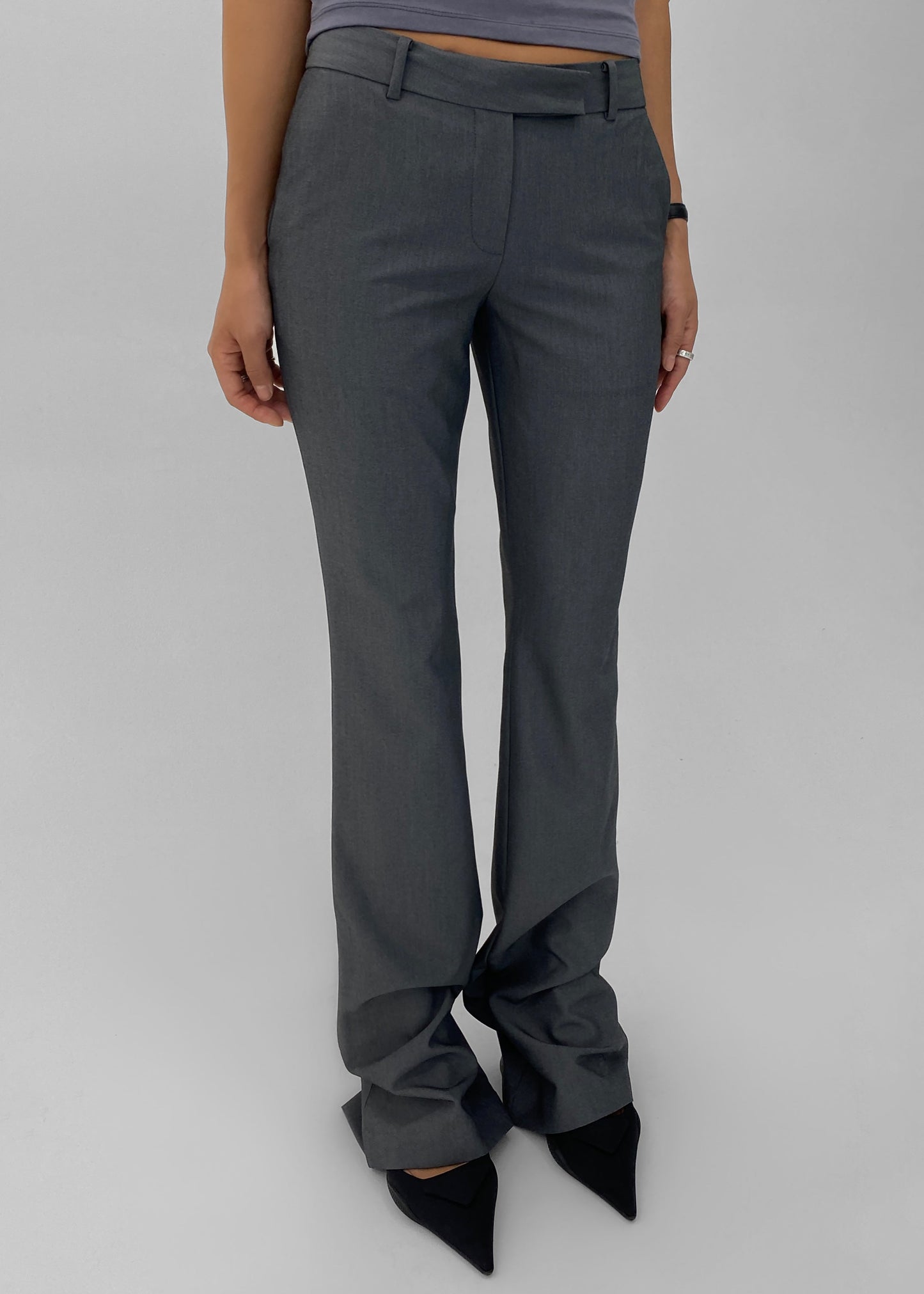 Charley Bootcut Pants - Charcoal