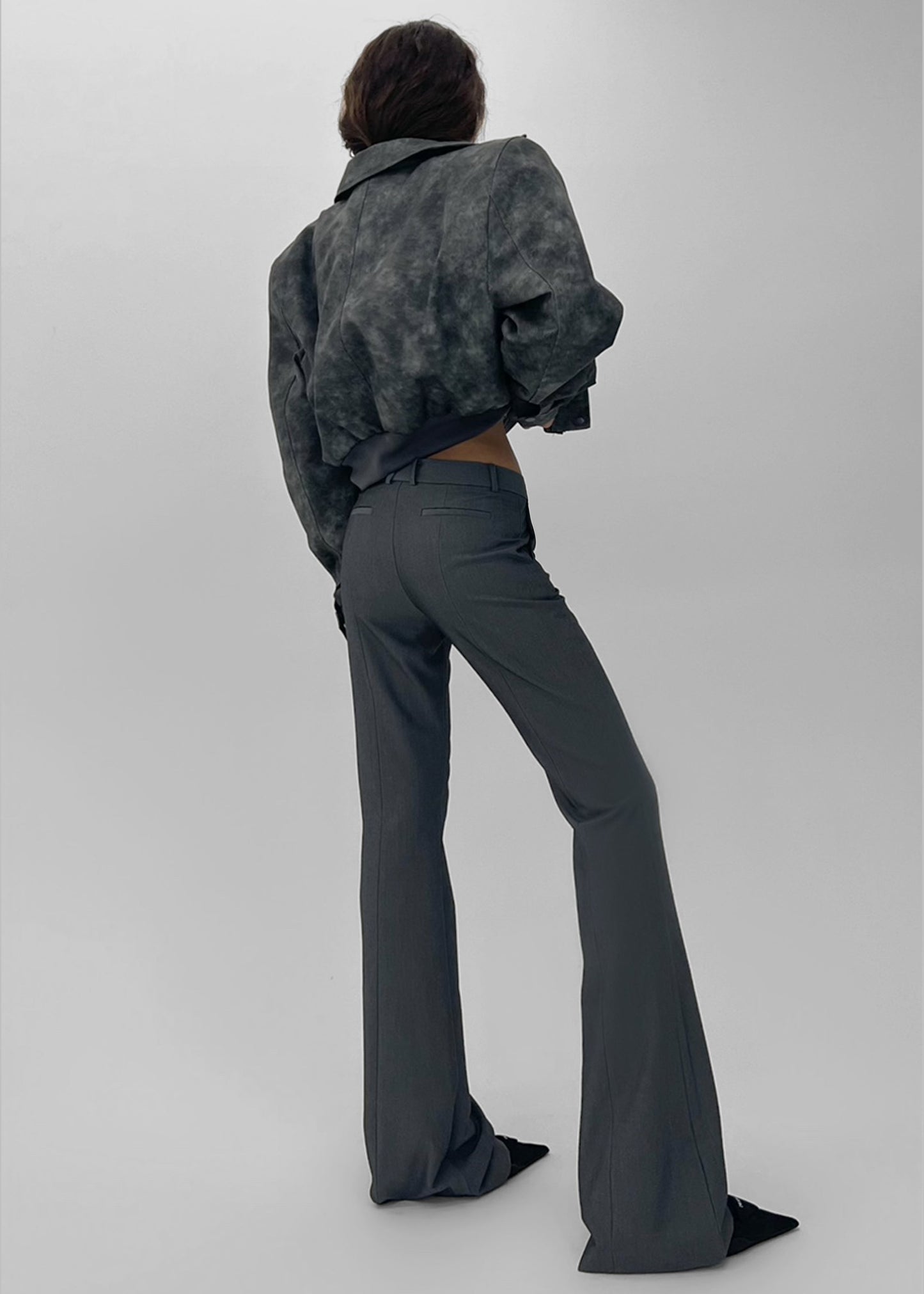 Charley Bootcut Pants - Charcoal