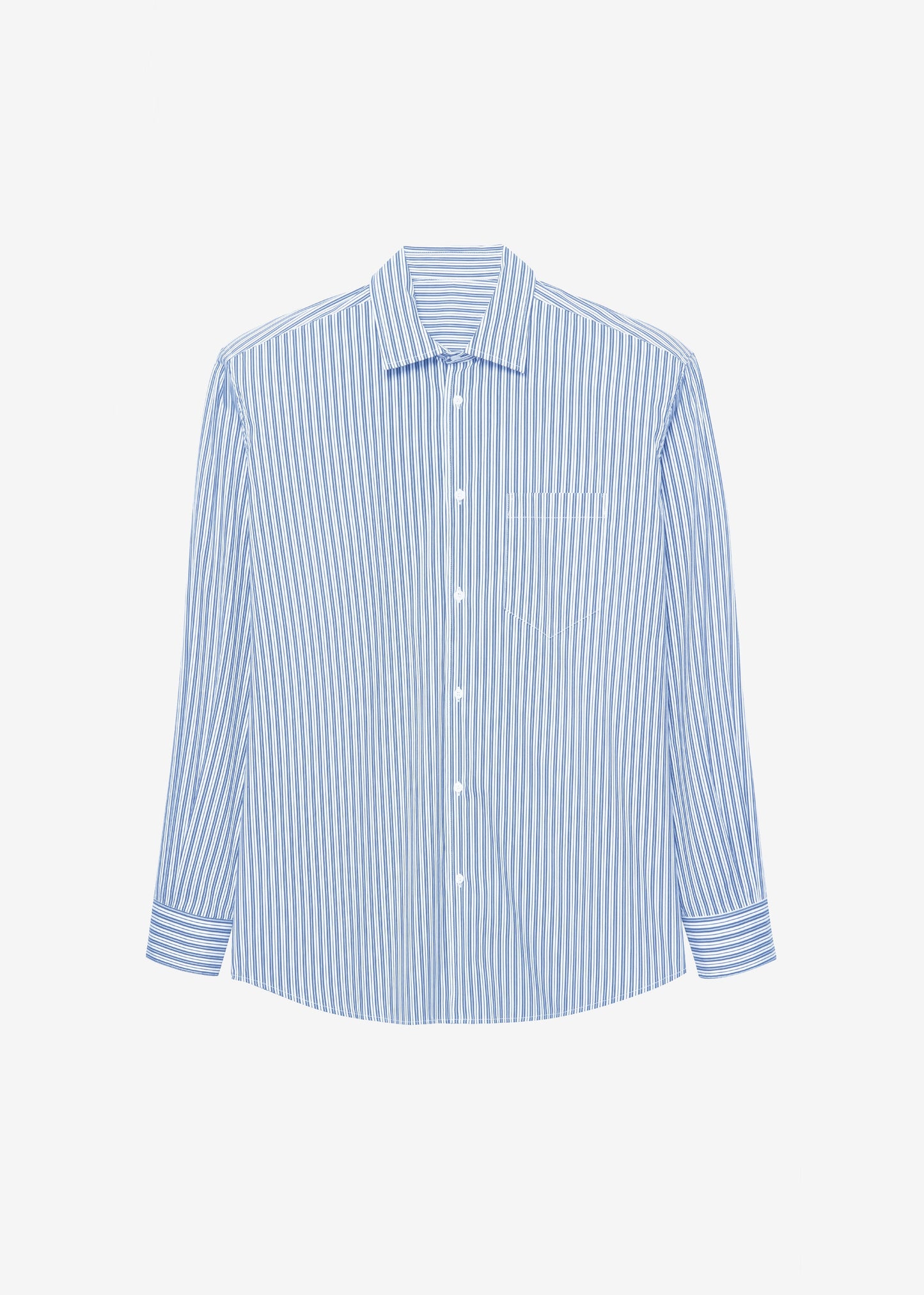 Cyrus Button Up Shirt - Blue/White Stripe