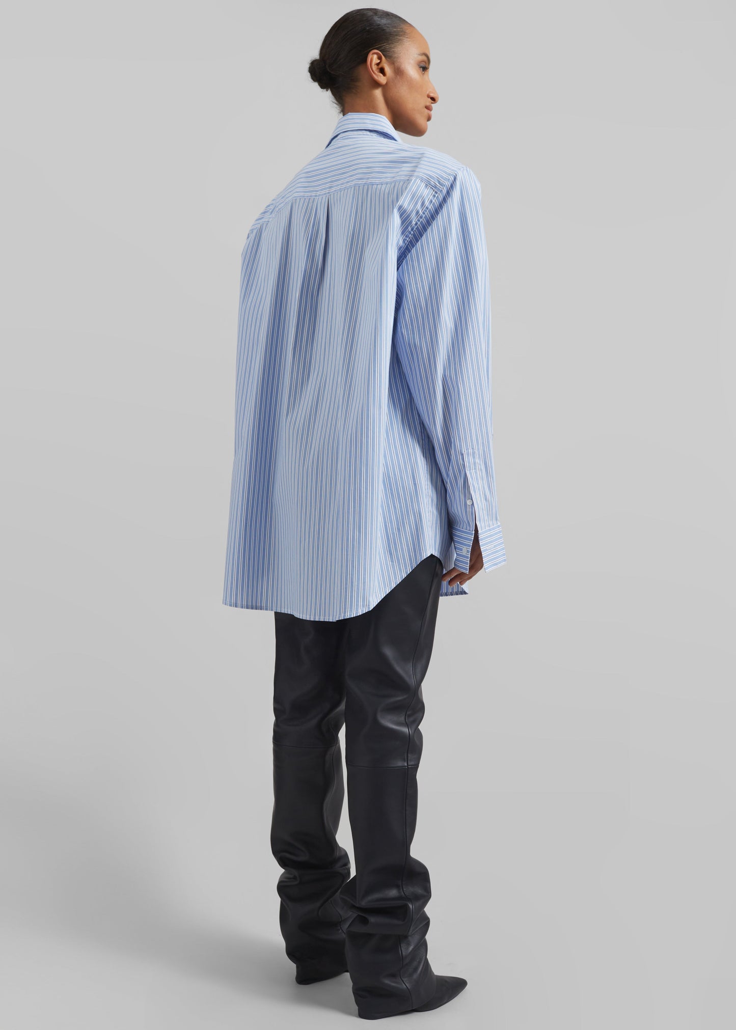 Cyrus Button Up Shirt - Blue/White Stripe