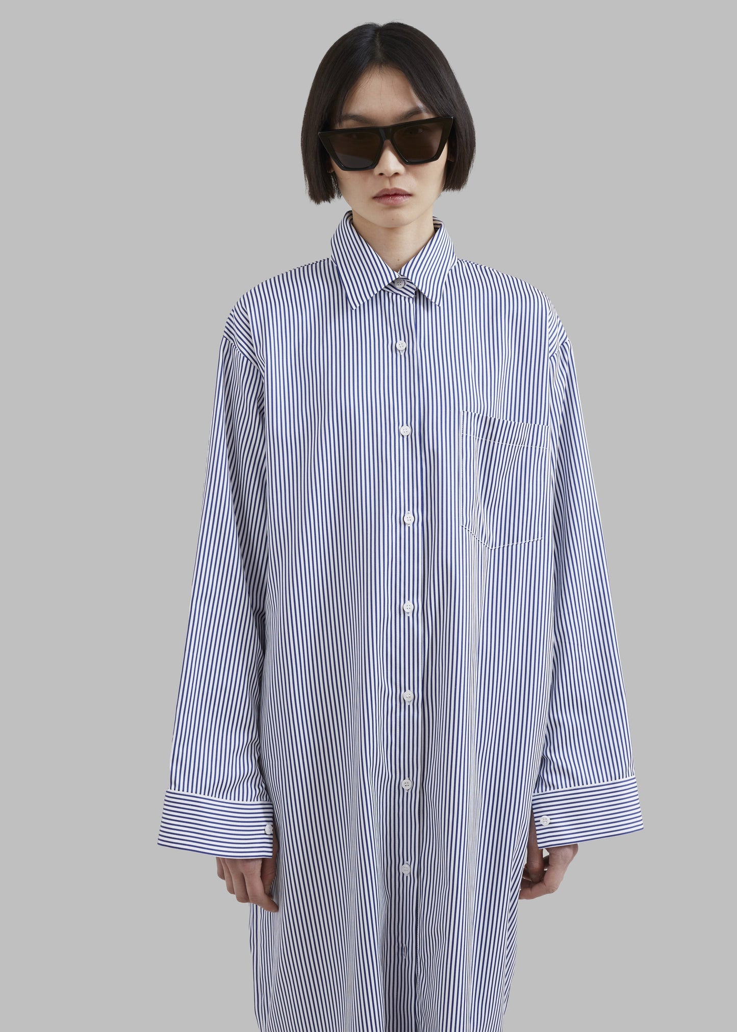 Cala Shirt Dress - Navy Stripe