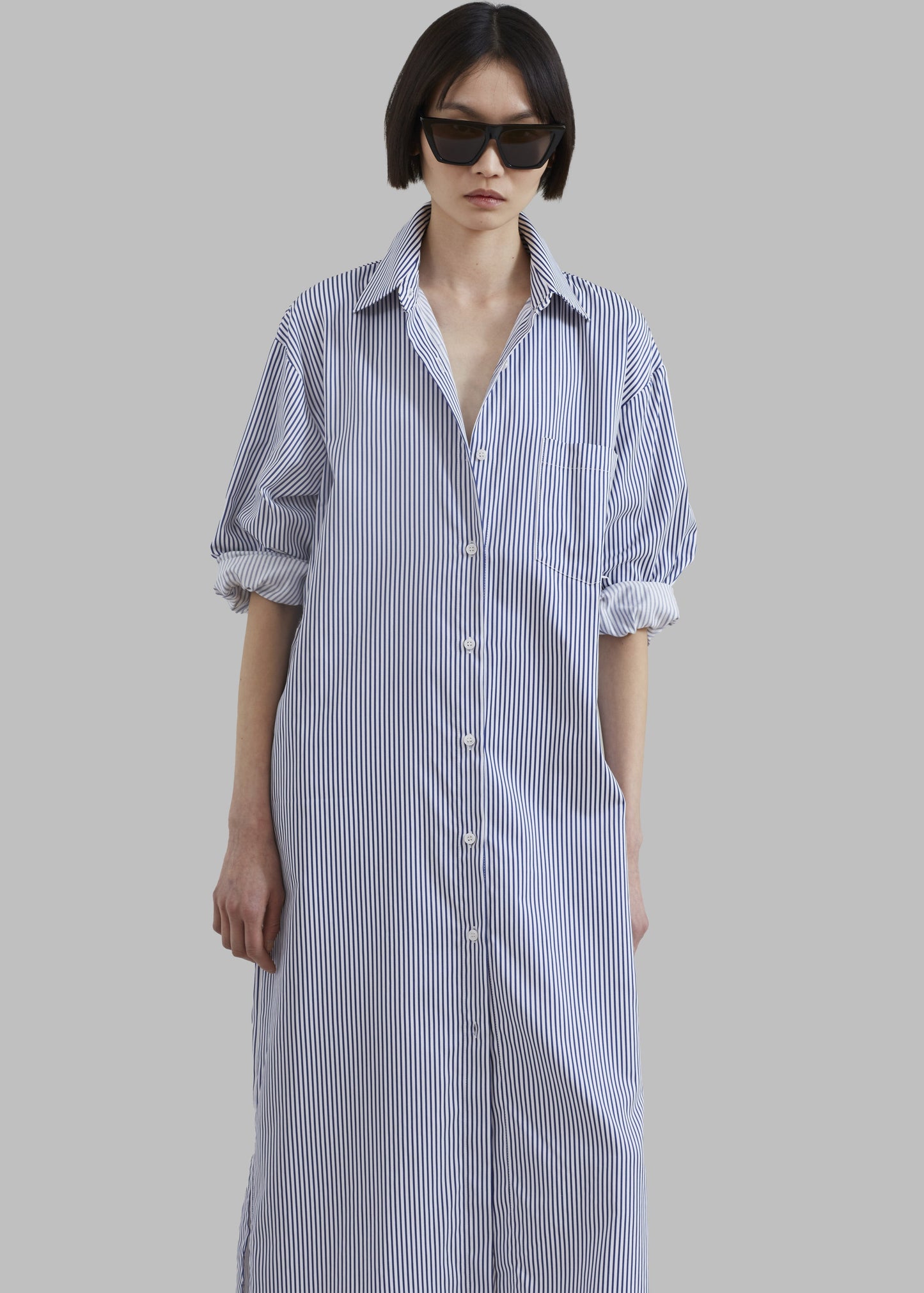 Cala Shirt Dress - Navy Stripe