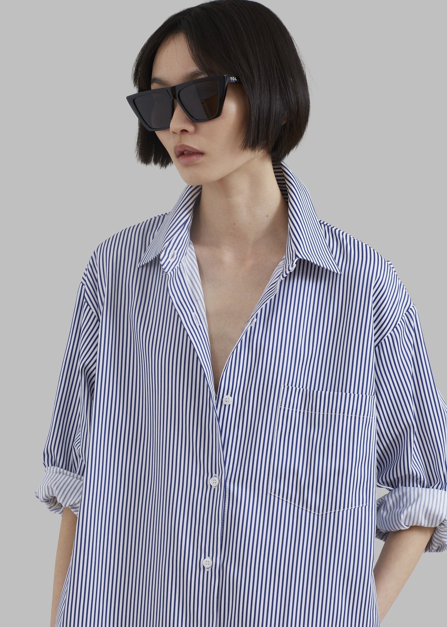 Cala Shirt Dress - Navy Stripe