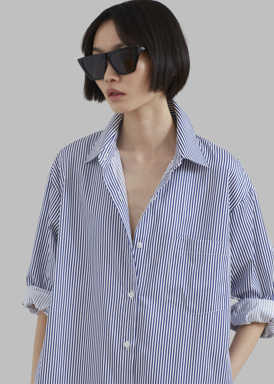 Cala Shirt Dress - Navy Stripe