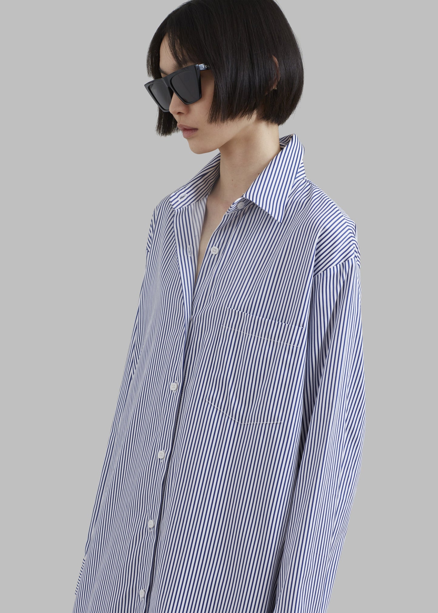 Cala Shirt Dress - Navy Stripe