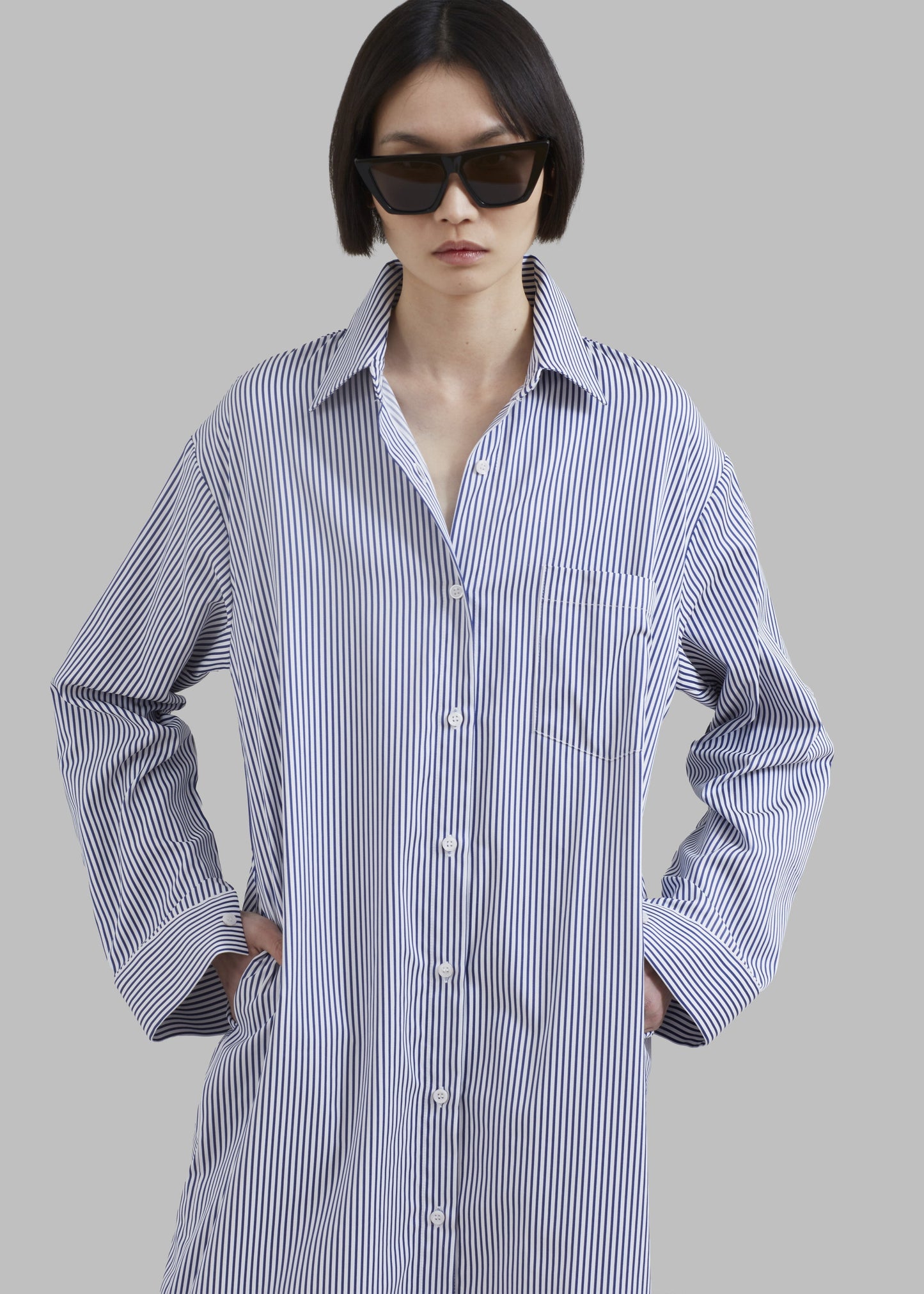 Cala Shirt Dress - Navy Stripe