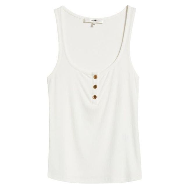 RIB SCOOP BUTTON NECK