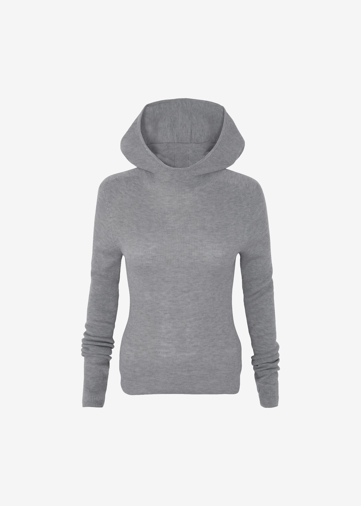 Danae Hooded Knit Top - Grey