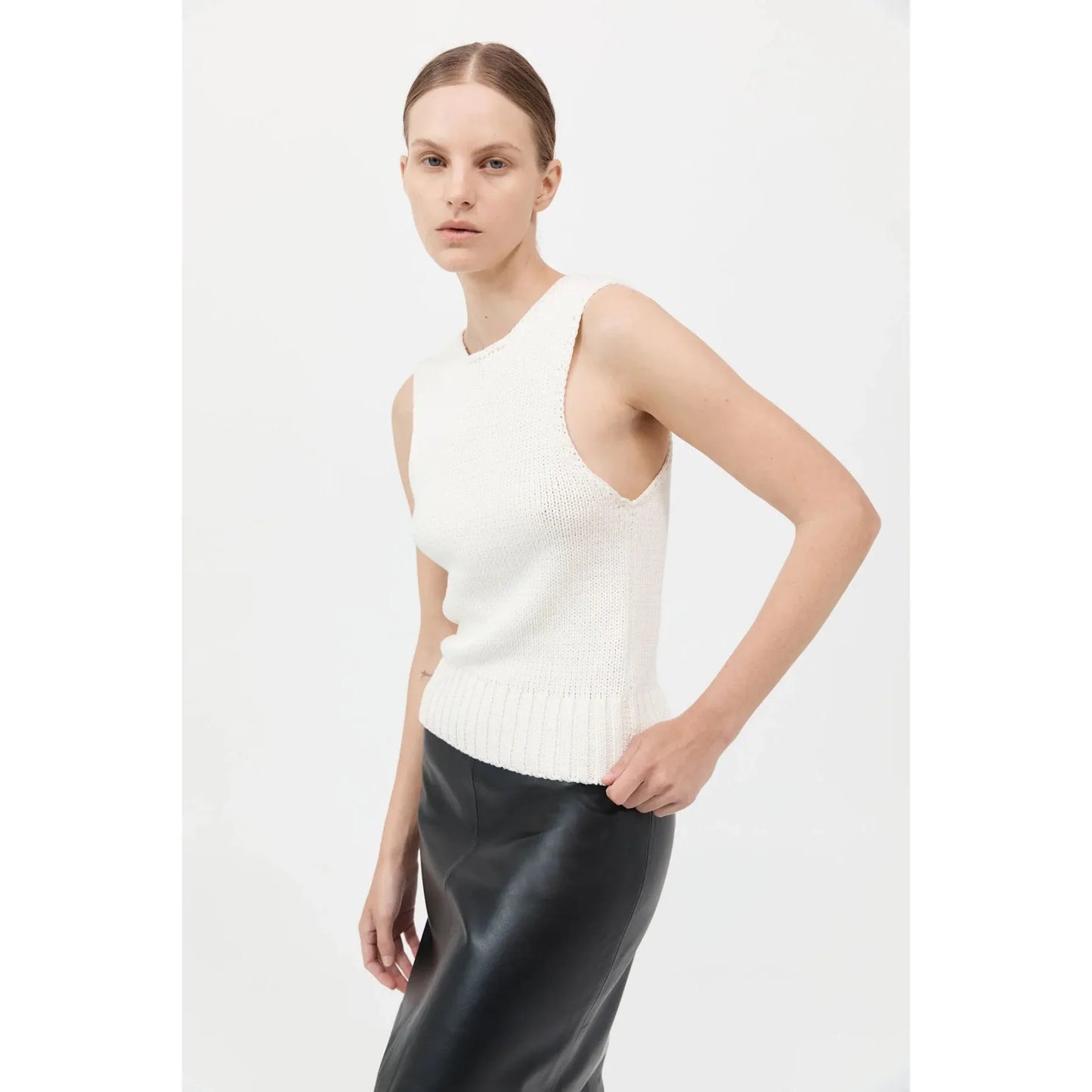 LINEN SILK BLEND TANK