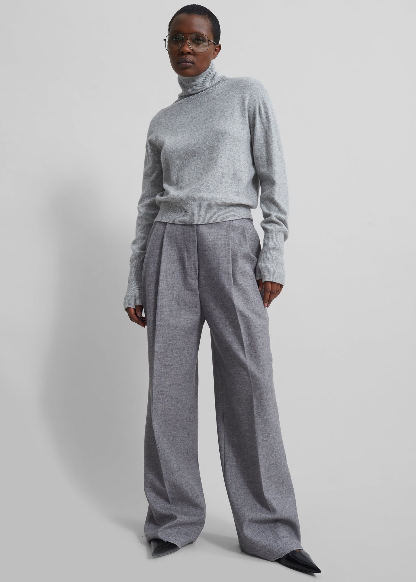 Delia Wool Turtleneck - Grey