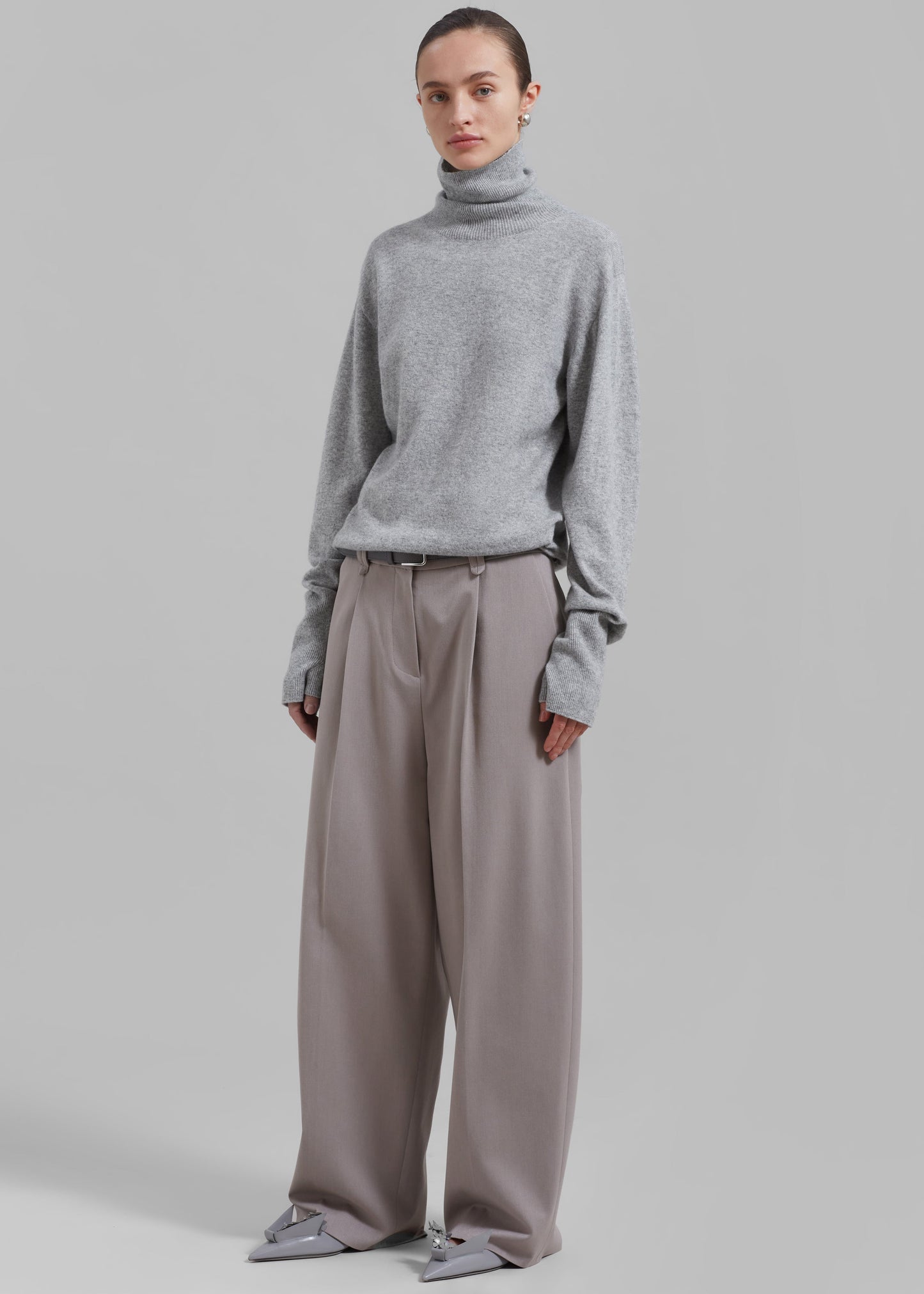 Delia Wool Turtleneck - Grey