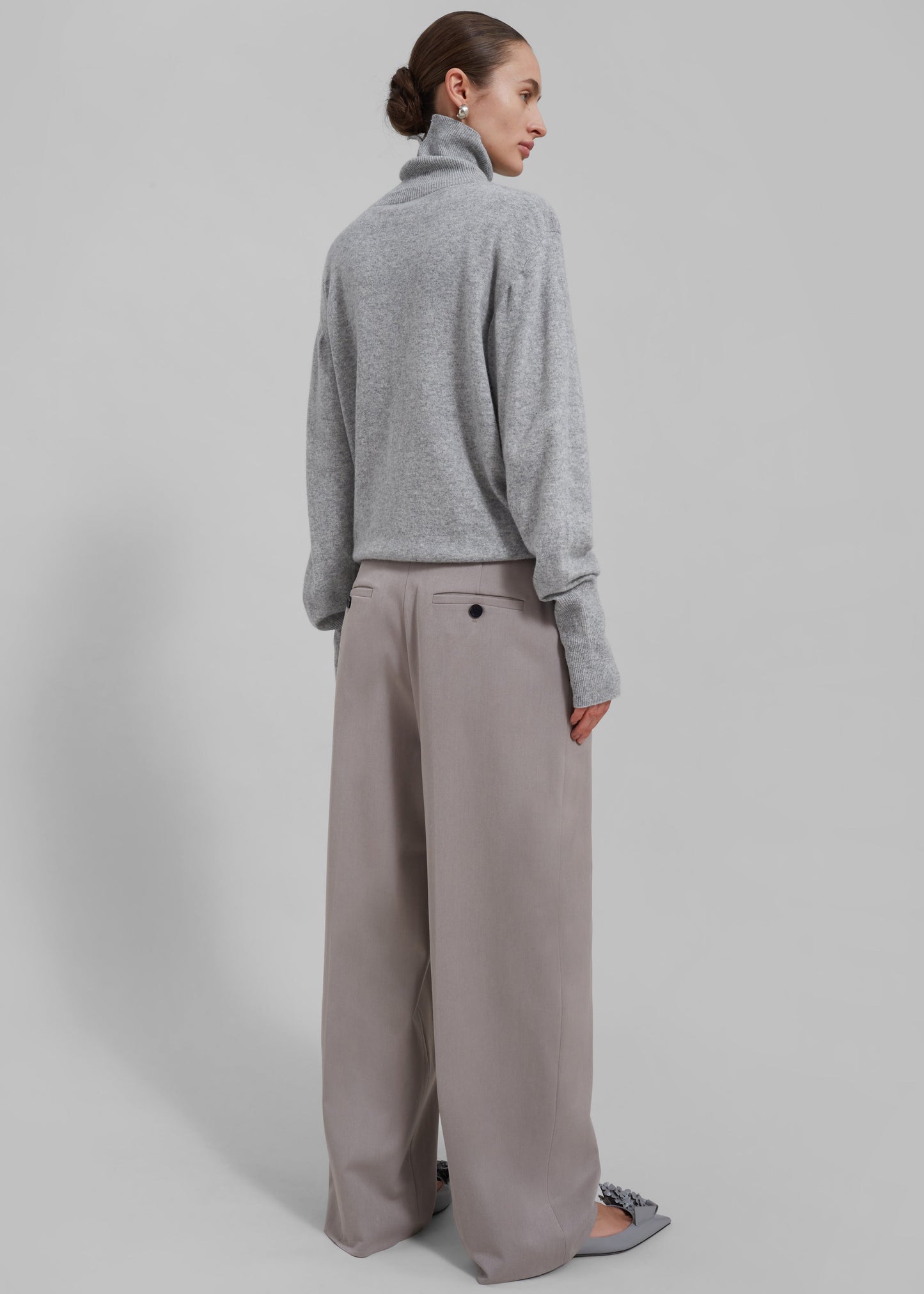 Delia Wool Turtleneck - Grey