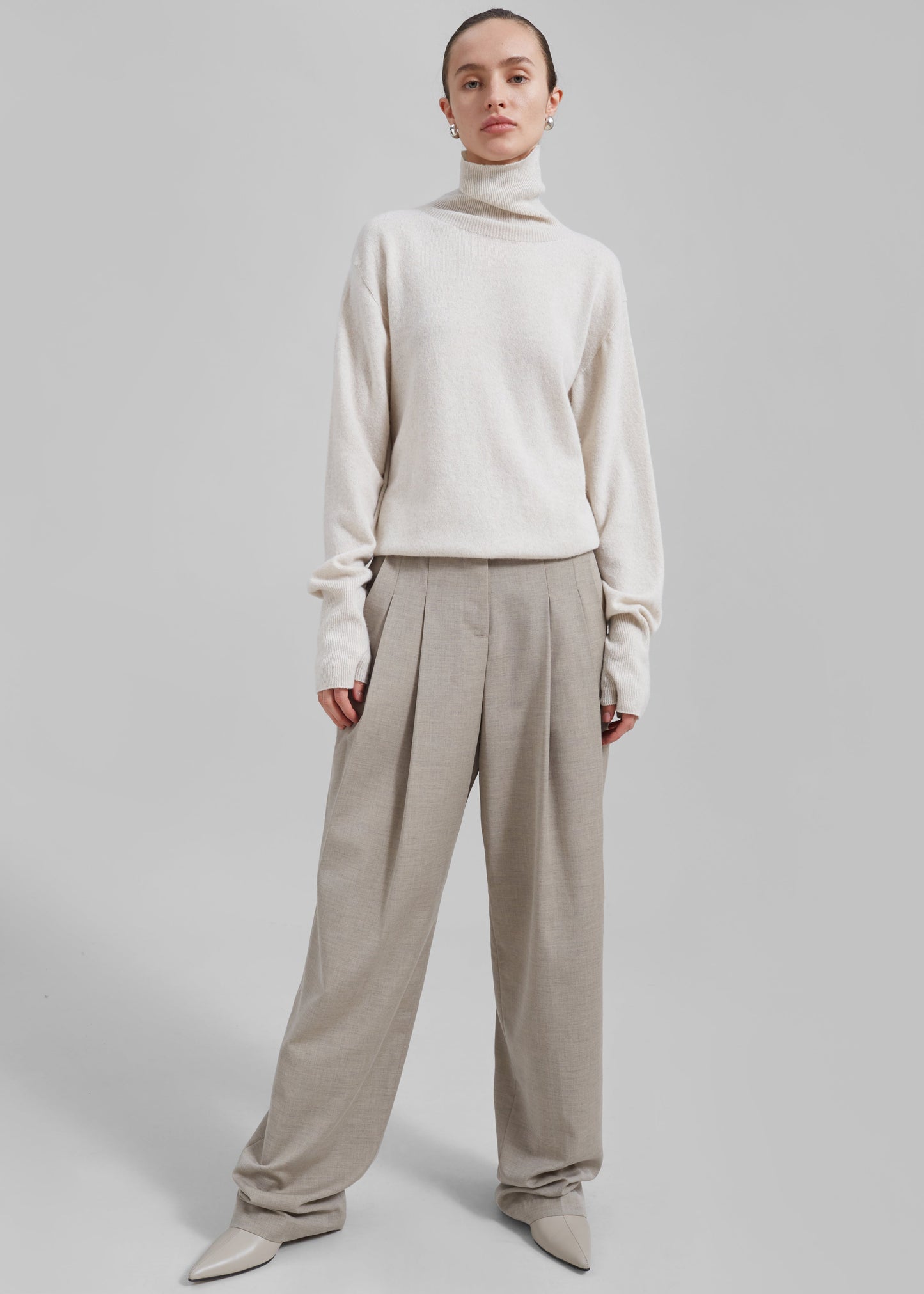 Delia Wool Turtleneck - Oat