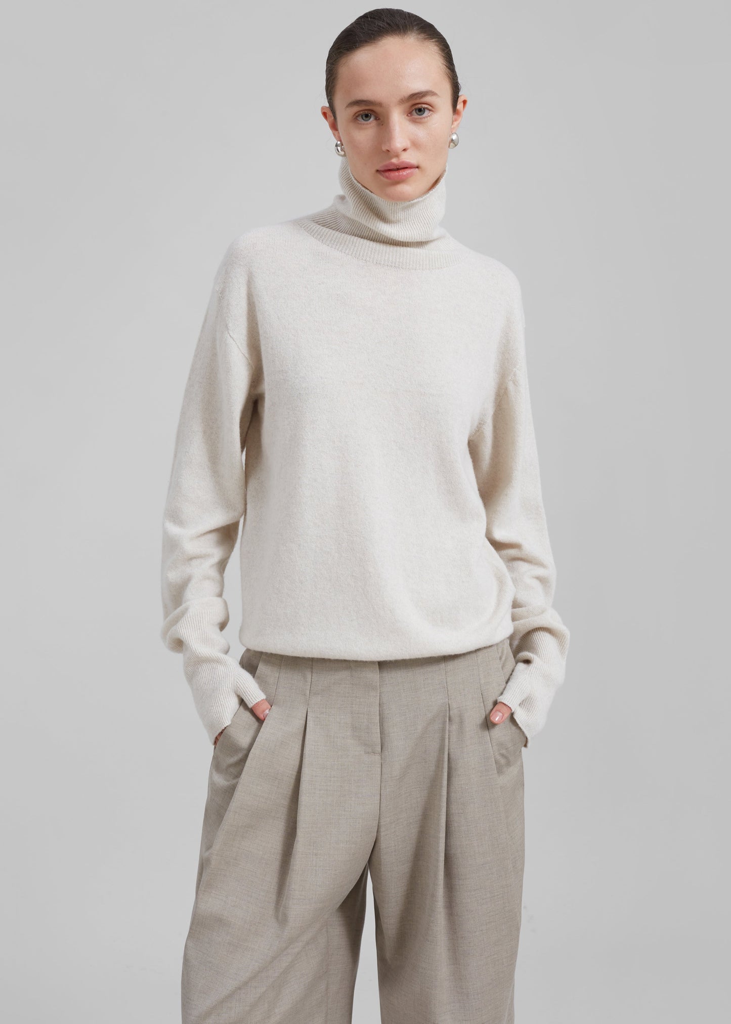 Delia Wool Turtleneck - Oat