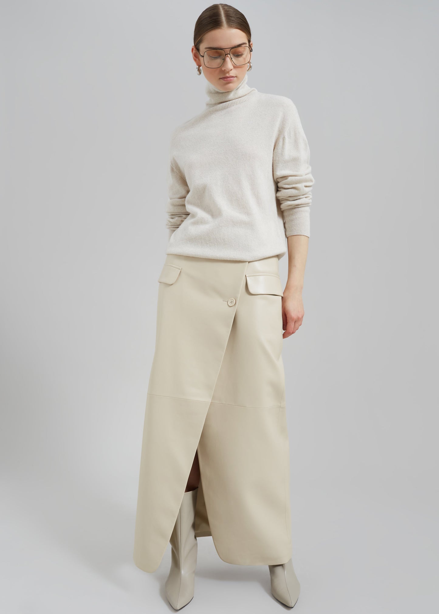 Delia Wool Turtleneck - Oat