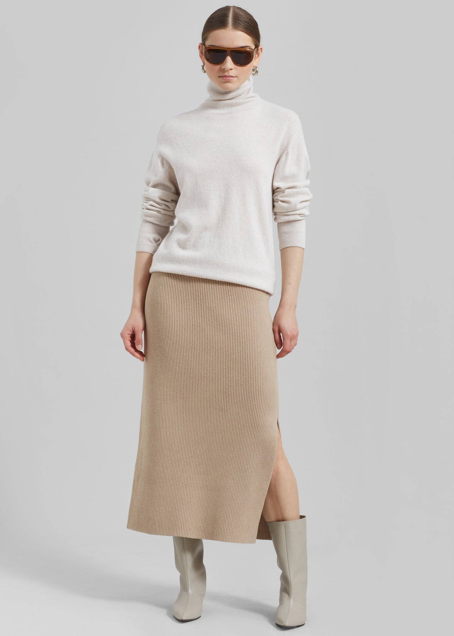 Delia Wool Turtleneck - Oat