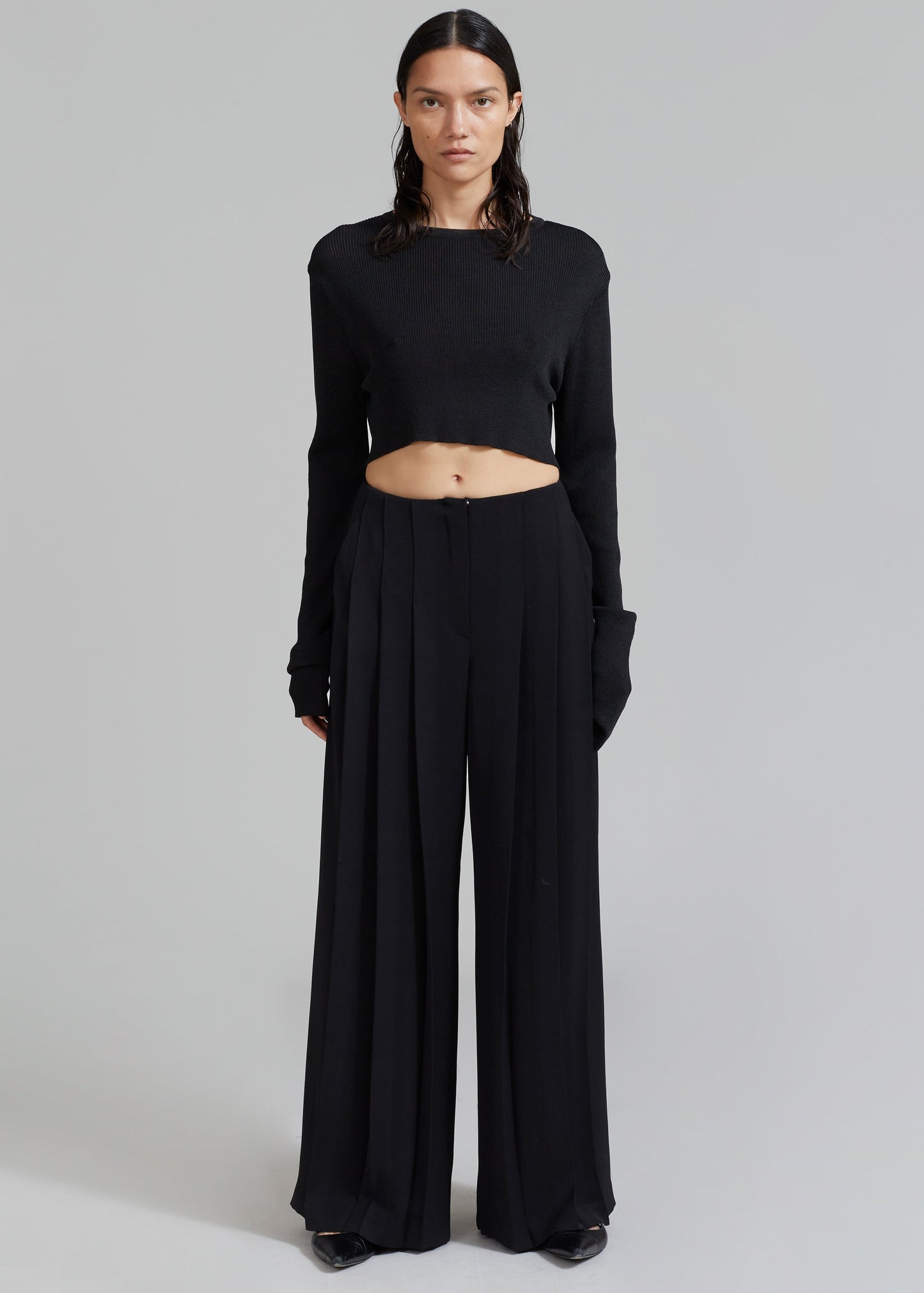 Dillon Pleated Pants - Black