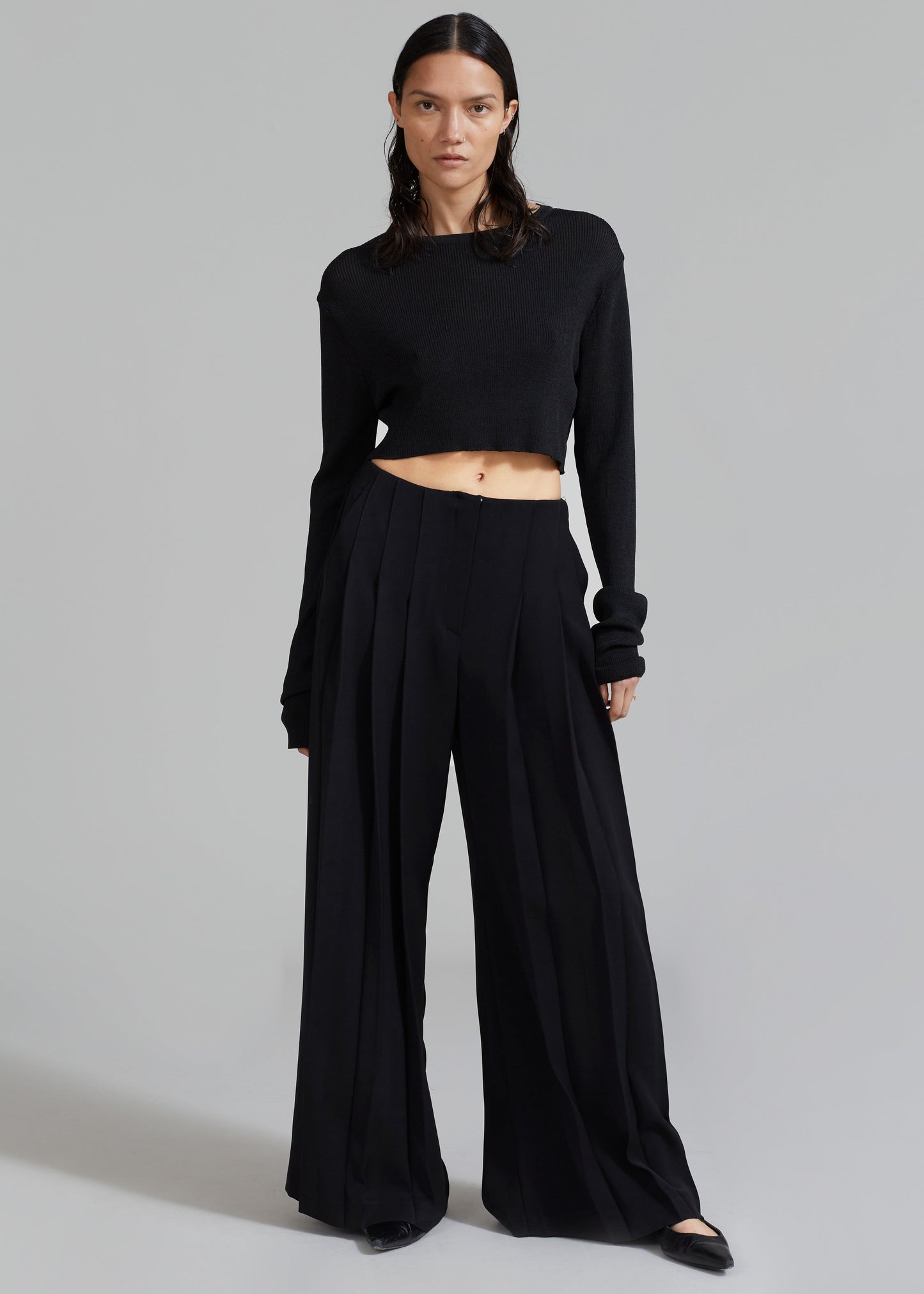 Dillon Pleated Pants - Black